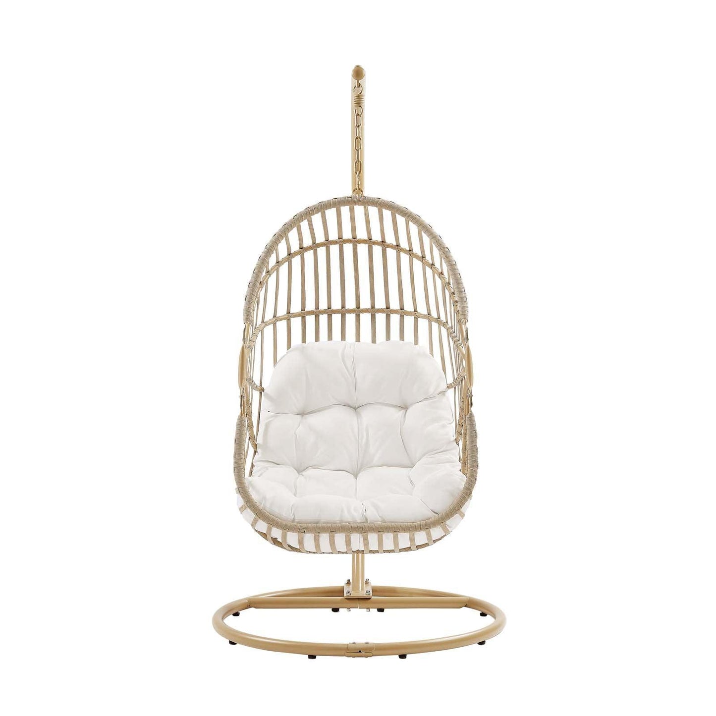 Modway Amalie Wicker Rattan Outdoor Patio Rattan Swing Chair FredCo