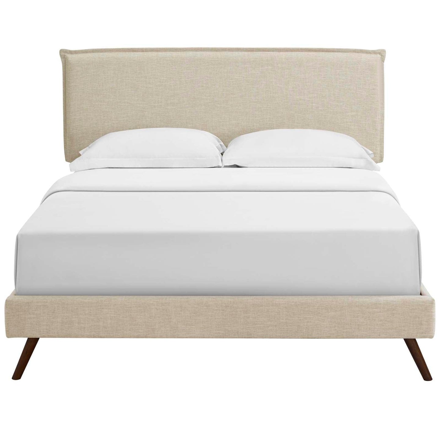 Modway Amaris Queen Fabric Platform Bed with Round Splayed Legs FredCo