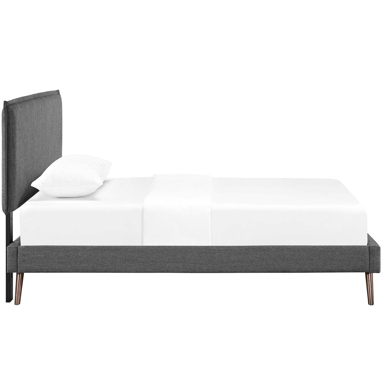 Modway Amaris Twin Fabric Platform Bed with Round Splayed Legs FredCo