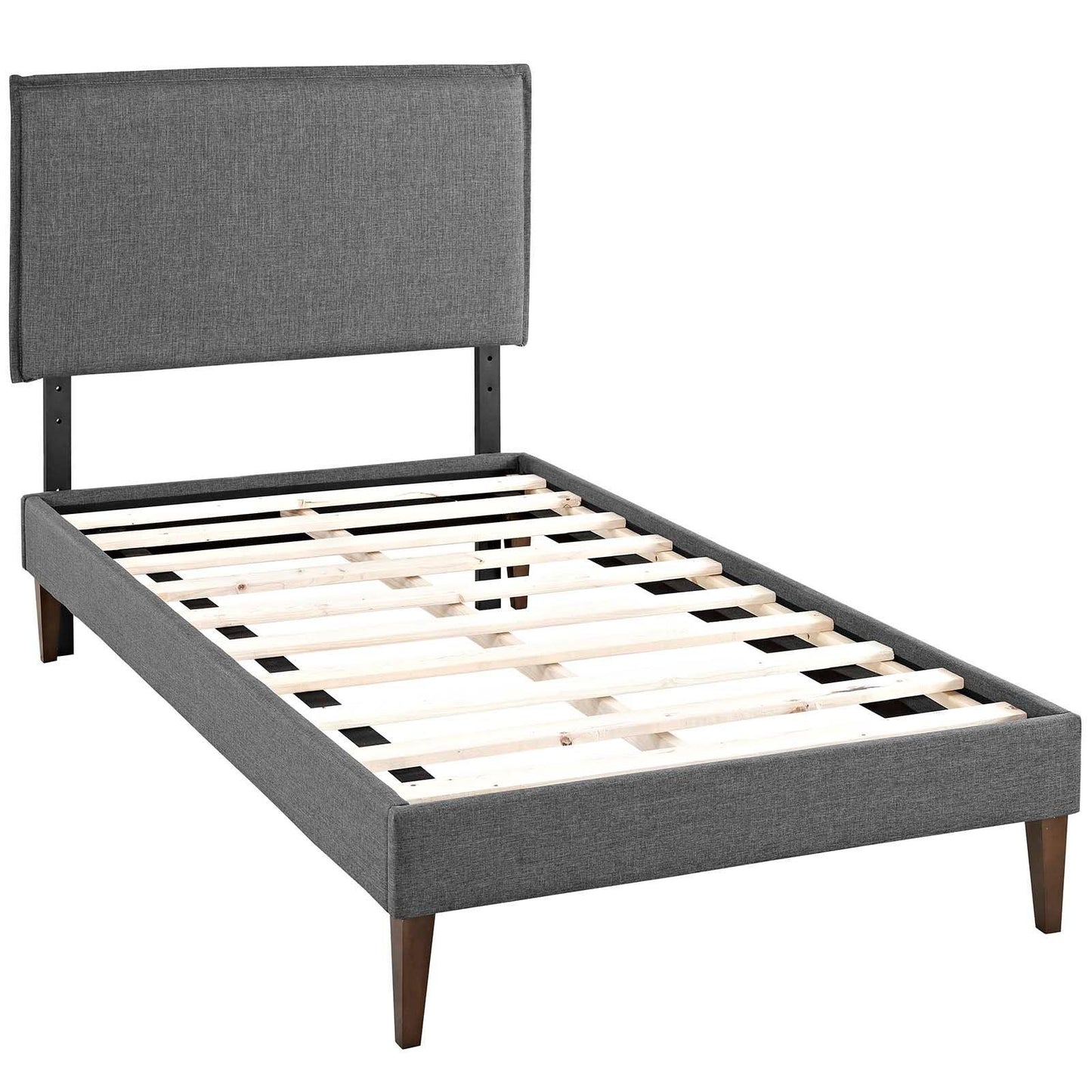 Modway Amaris Twin Fabric Platform Bed with Squared Tapered Legs FredCo