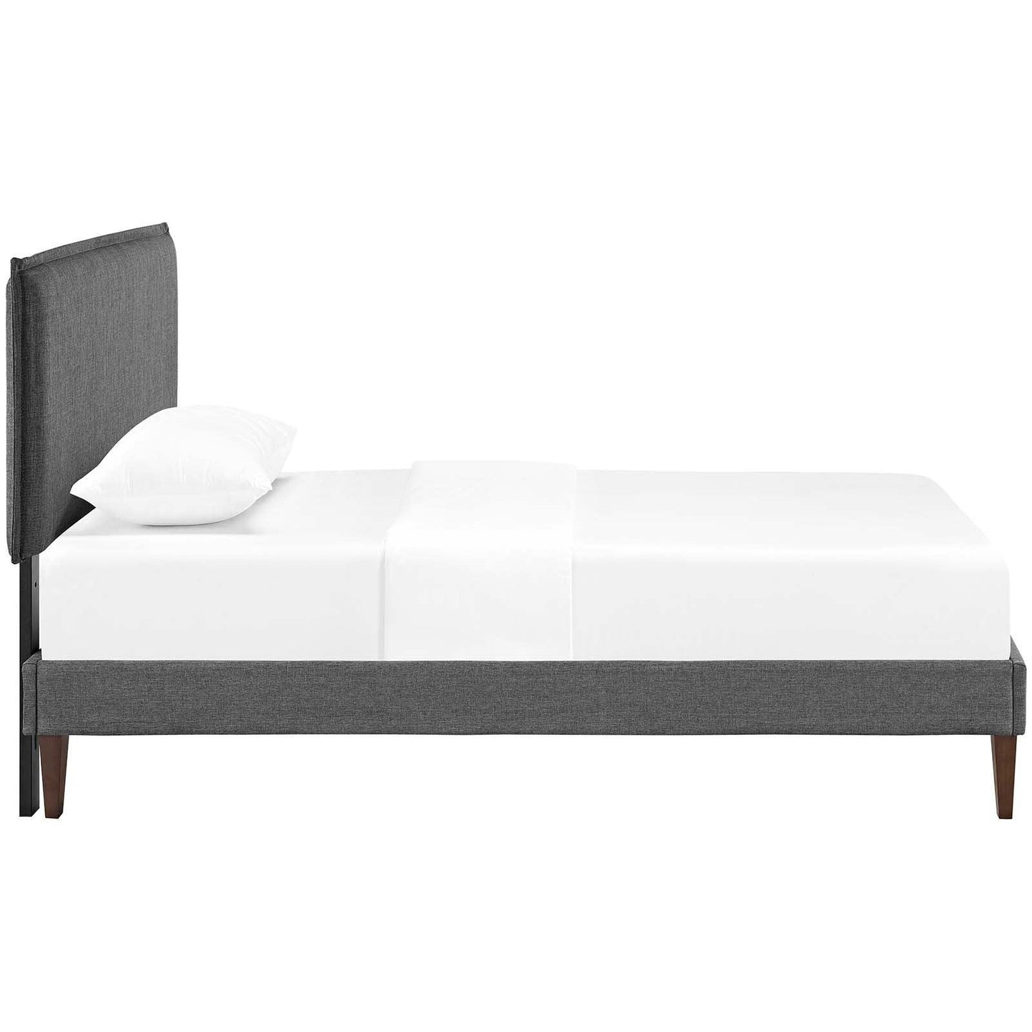 Modway Amaris Twin Fabric Platform Bed with Squared Tapered Legs FredCo