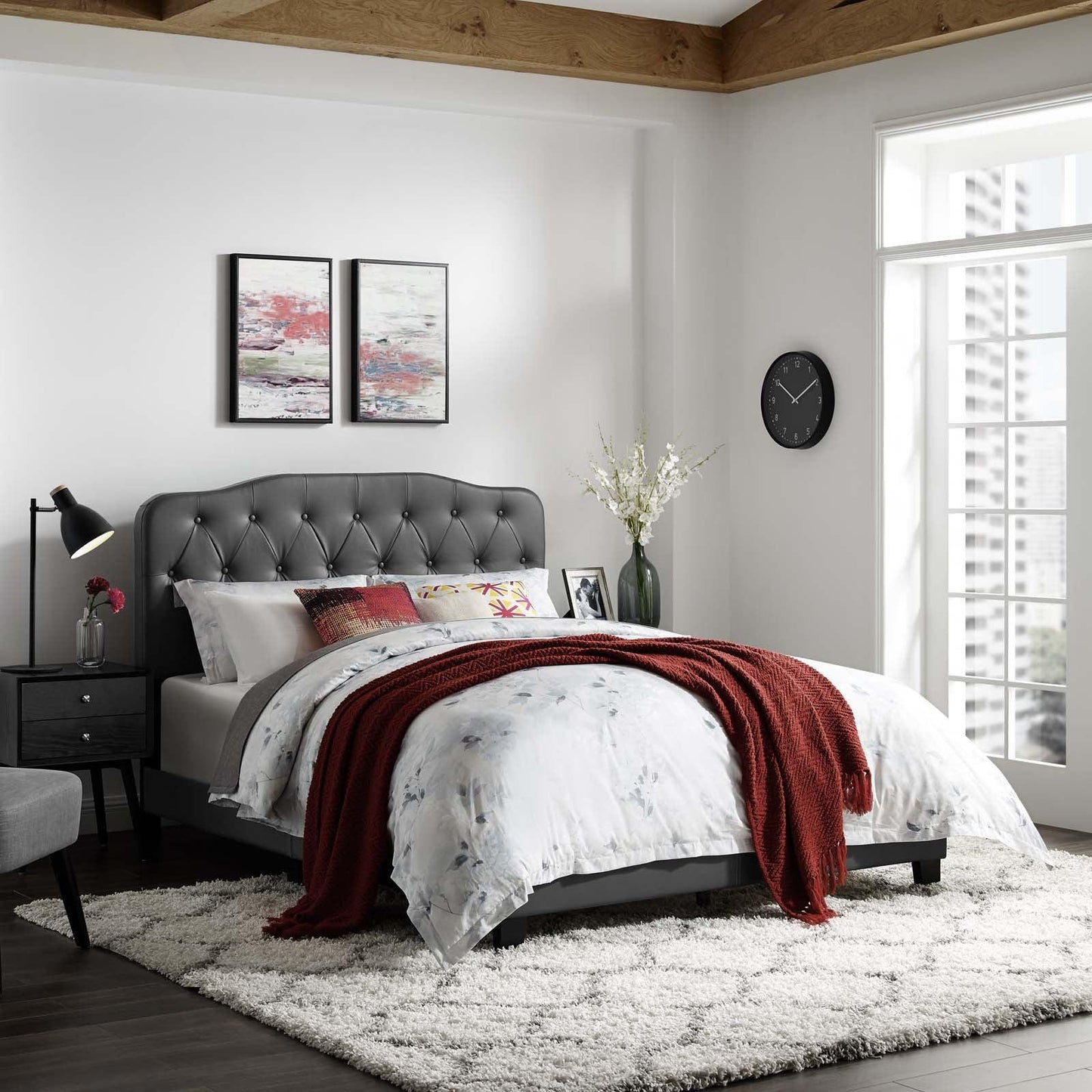Modway Amelia Full Faux Leather Bed FredCo