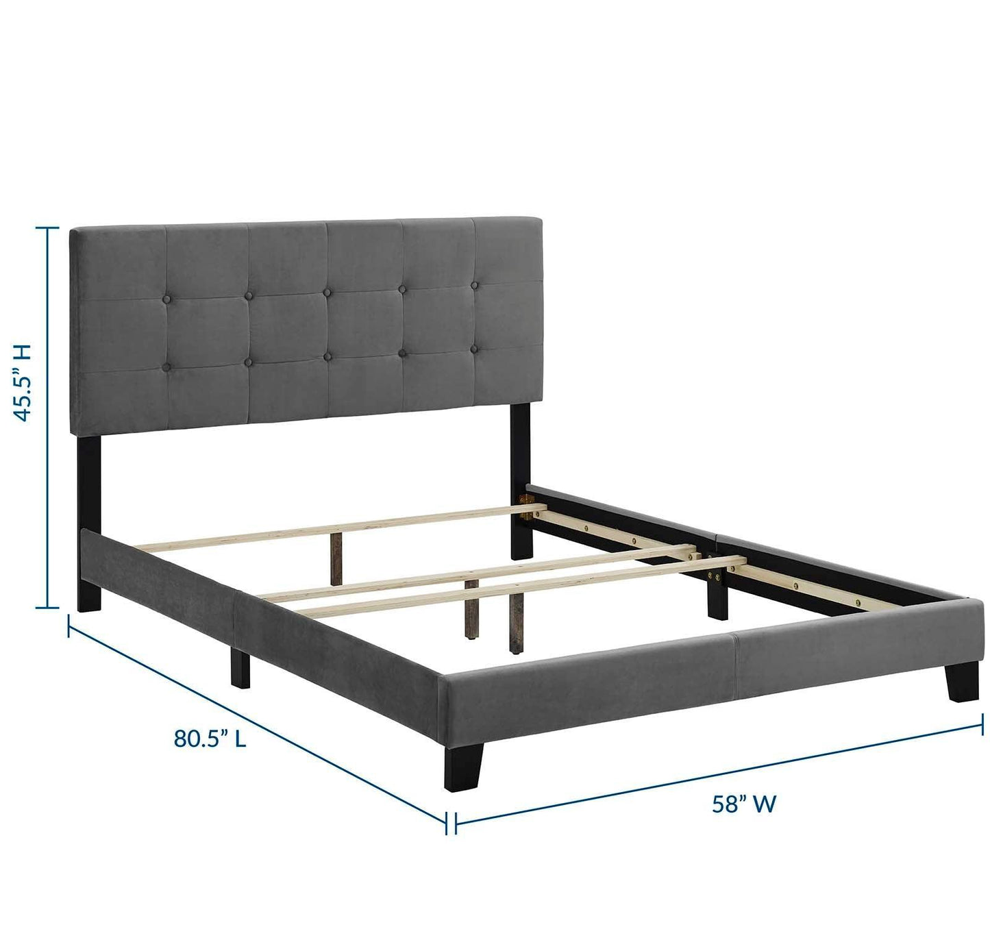 Modway Amira Full Performance Velvet Bed FredCo