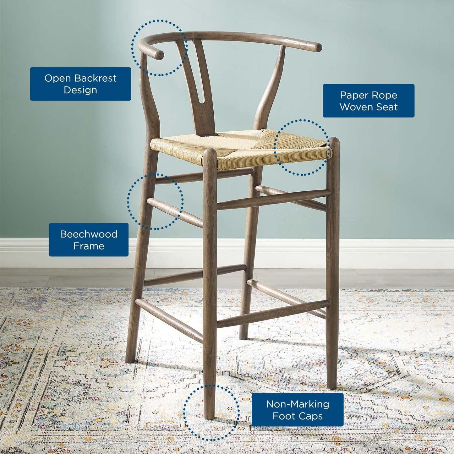Modway Amish Wood Bar Stool FredCo