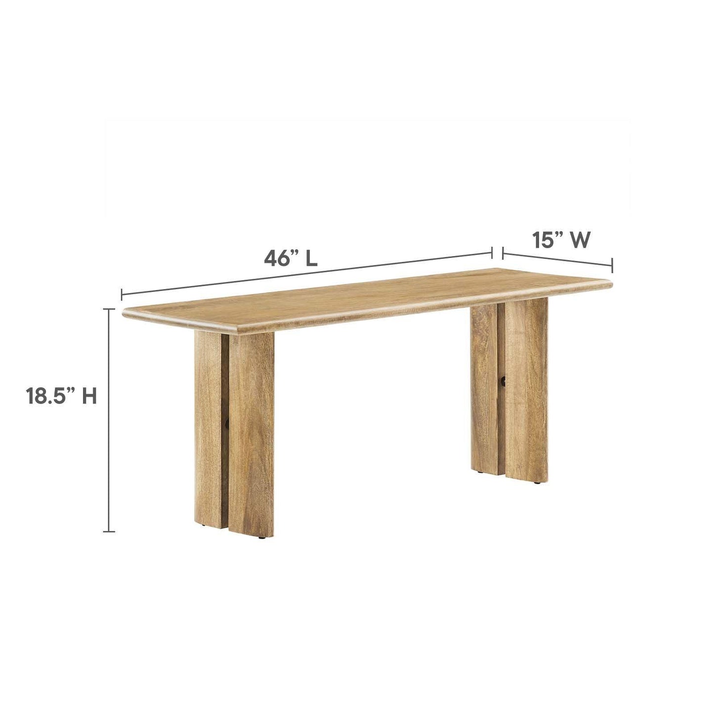 Modway Amistad 46" Wood Bench, EEI-6343 FredCo