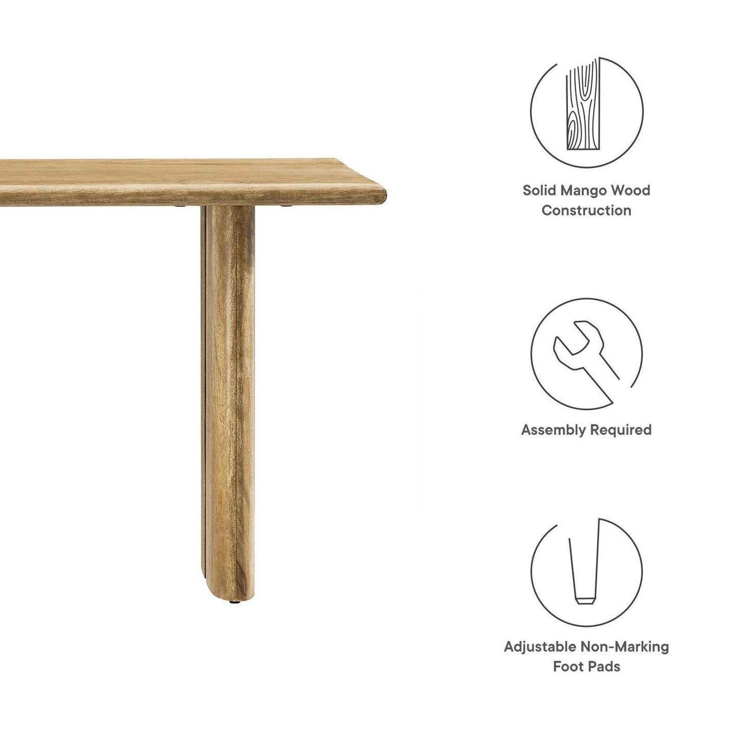 Modway Amistad 46" Wood Bench, EEI-6343 FredCo