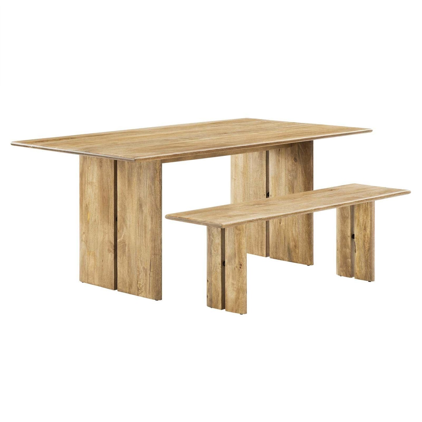 Modway Amistad 72" Wood Dining Table and Bench Set, EEI-6559 FredCo
