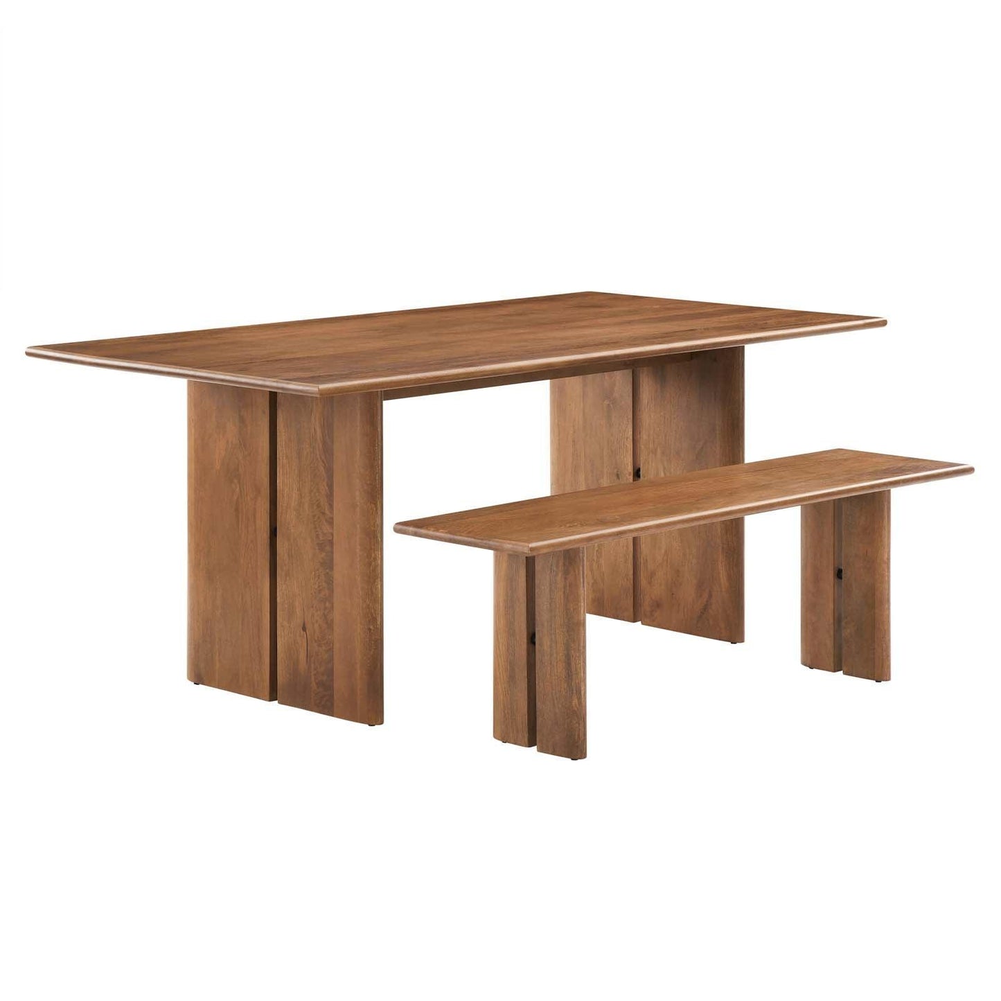 Modway Amistad 72" Wood Dining Table and Bench Set, EEI-6559 FredCo