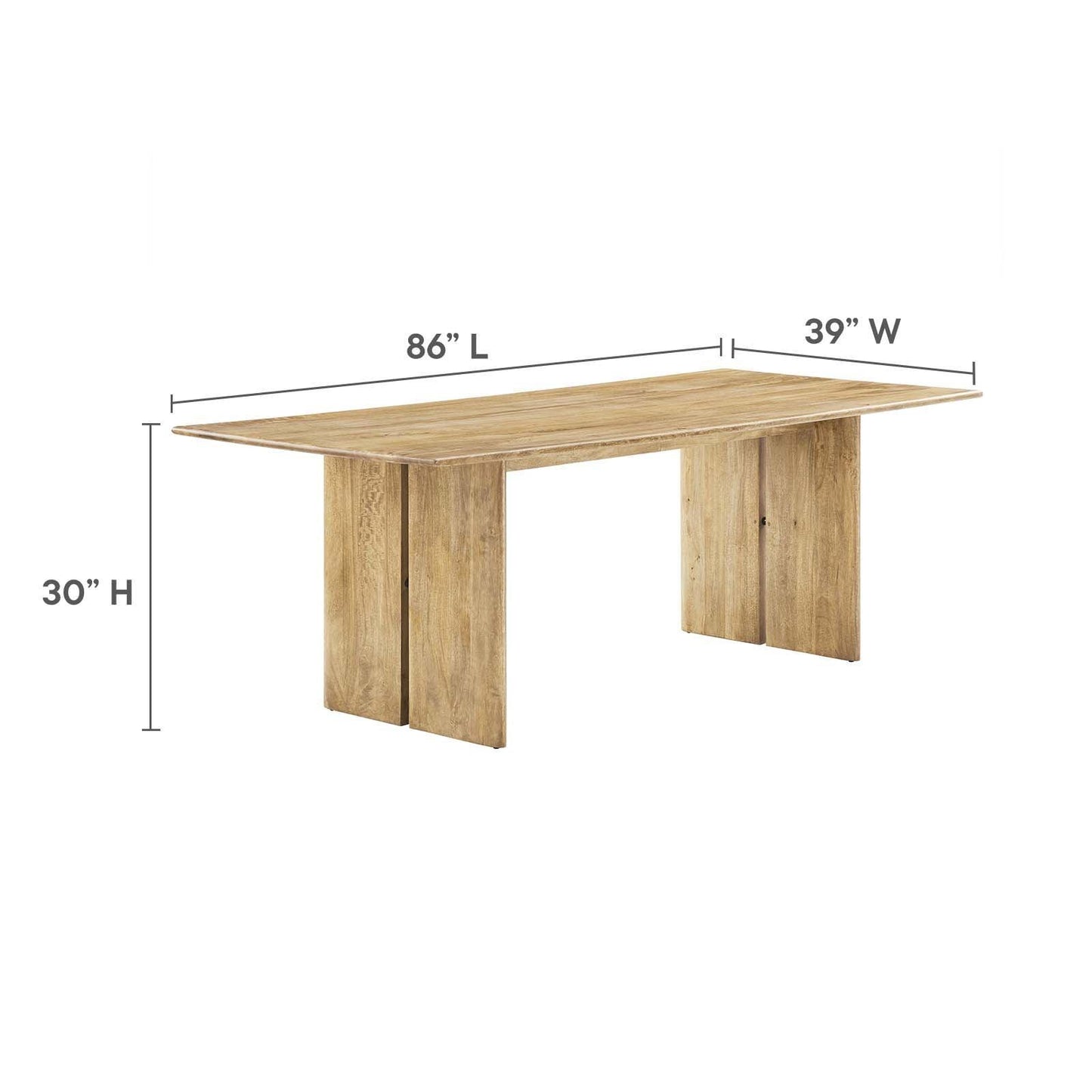 Modway Amistad 86" Wood Dining Table, EEI-6340 FredCo