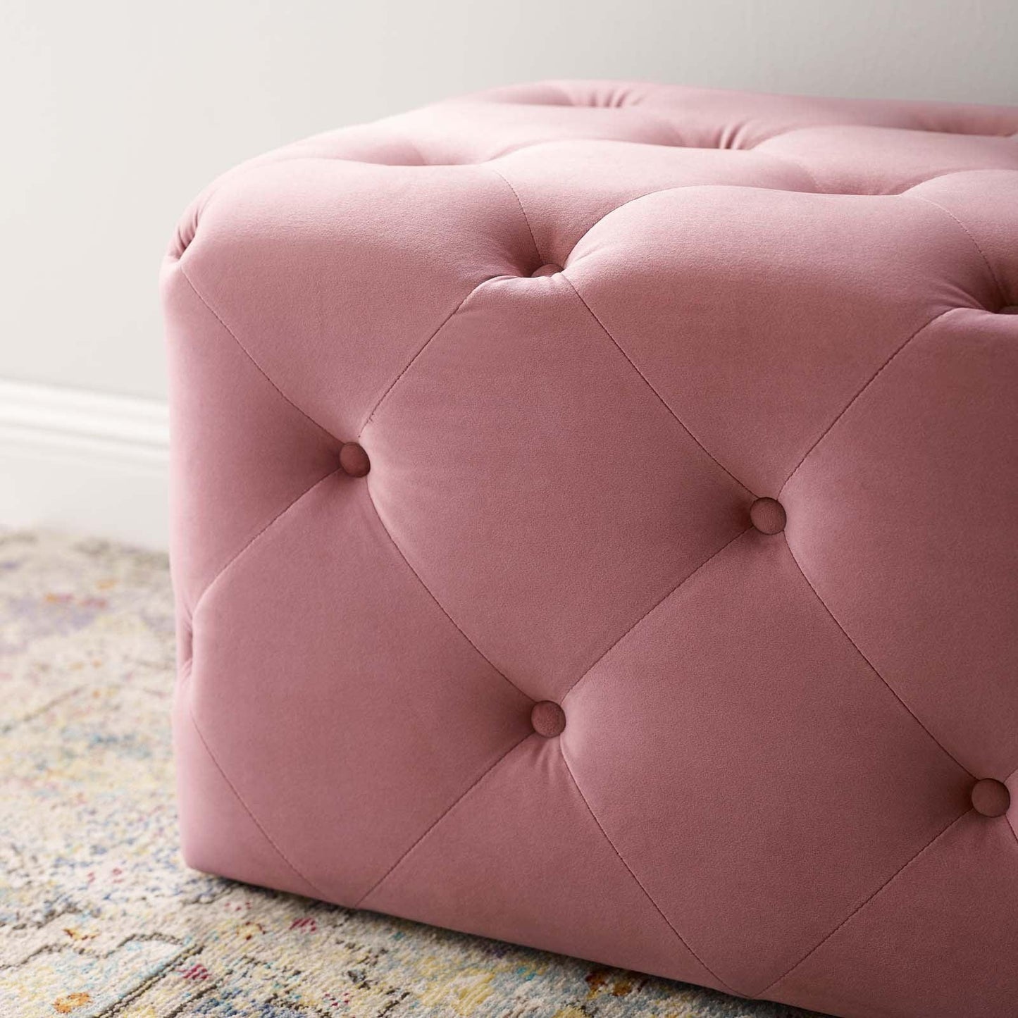 Modway Amour 48" Tufted Button Entryway Performance Velvet Bench FredCo