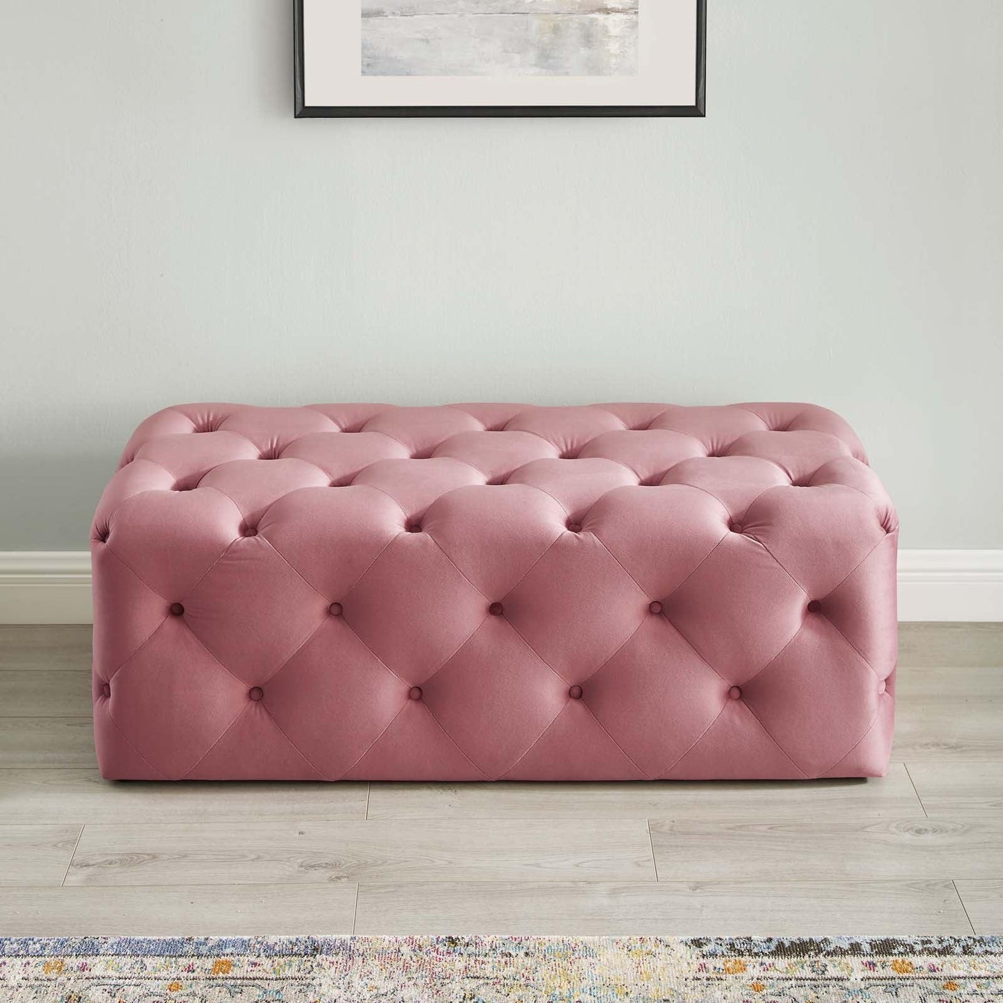 Modway Amour 48" Tufted Button Entryway Performance Velvet Bench FredCo