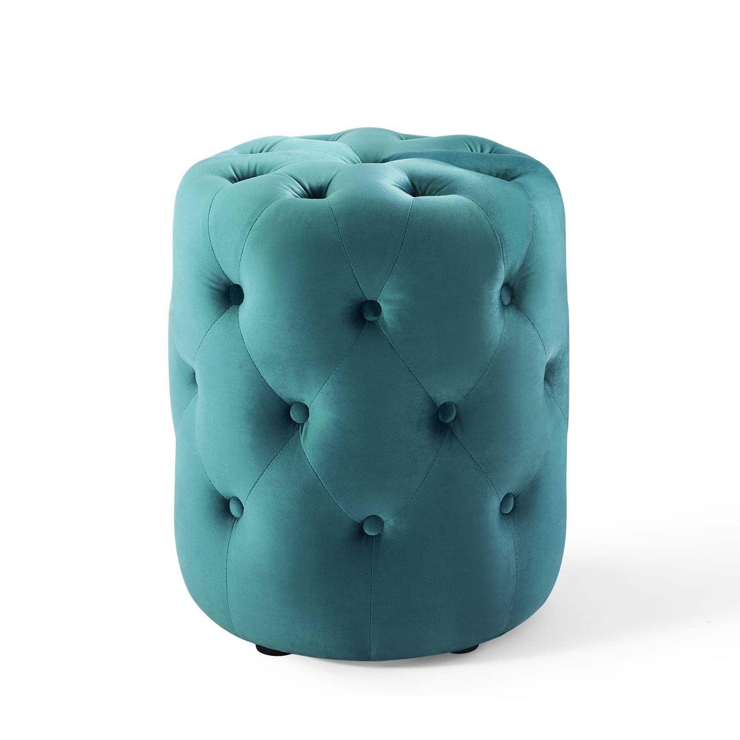 Modway Amour Tufted Button Round Performance Velvet Ottoman FredCo