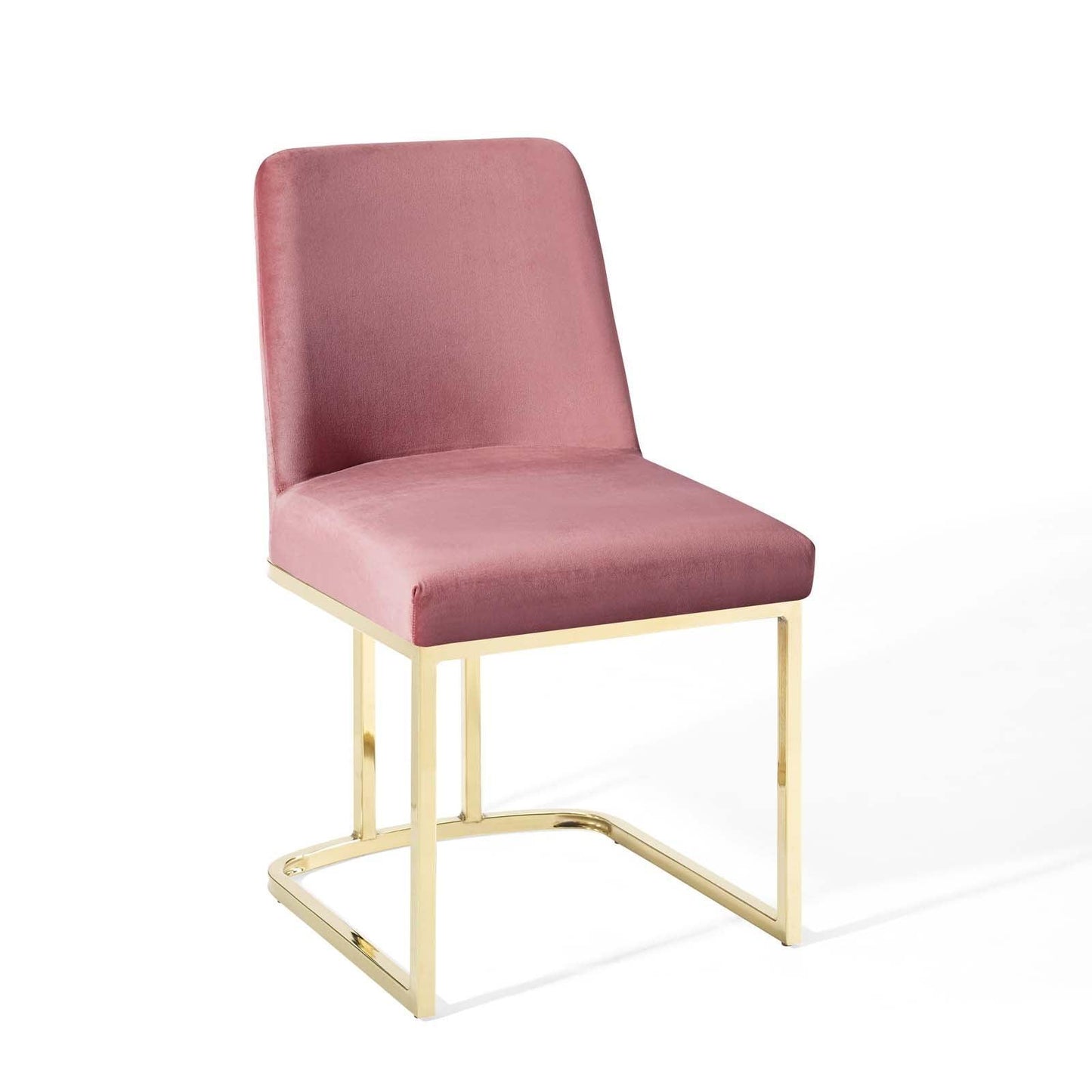 Modway Amplify Sled Base Performance Velvet Dining Side Chair FredCo