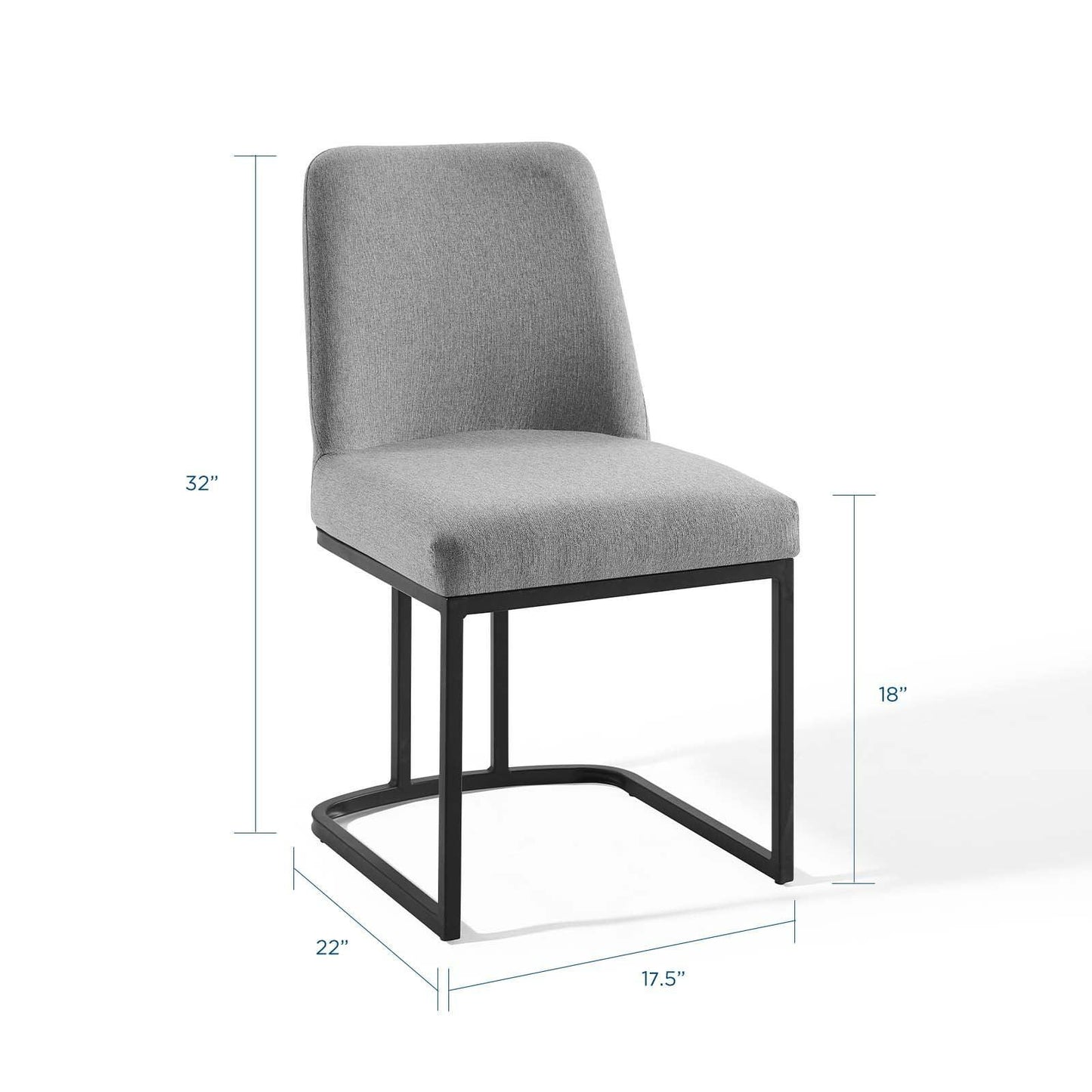 Modway Amplify Sled Base Upholstered Fabric Dining Chairs - Set of 2 FredCo