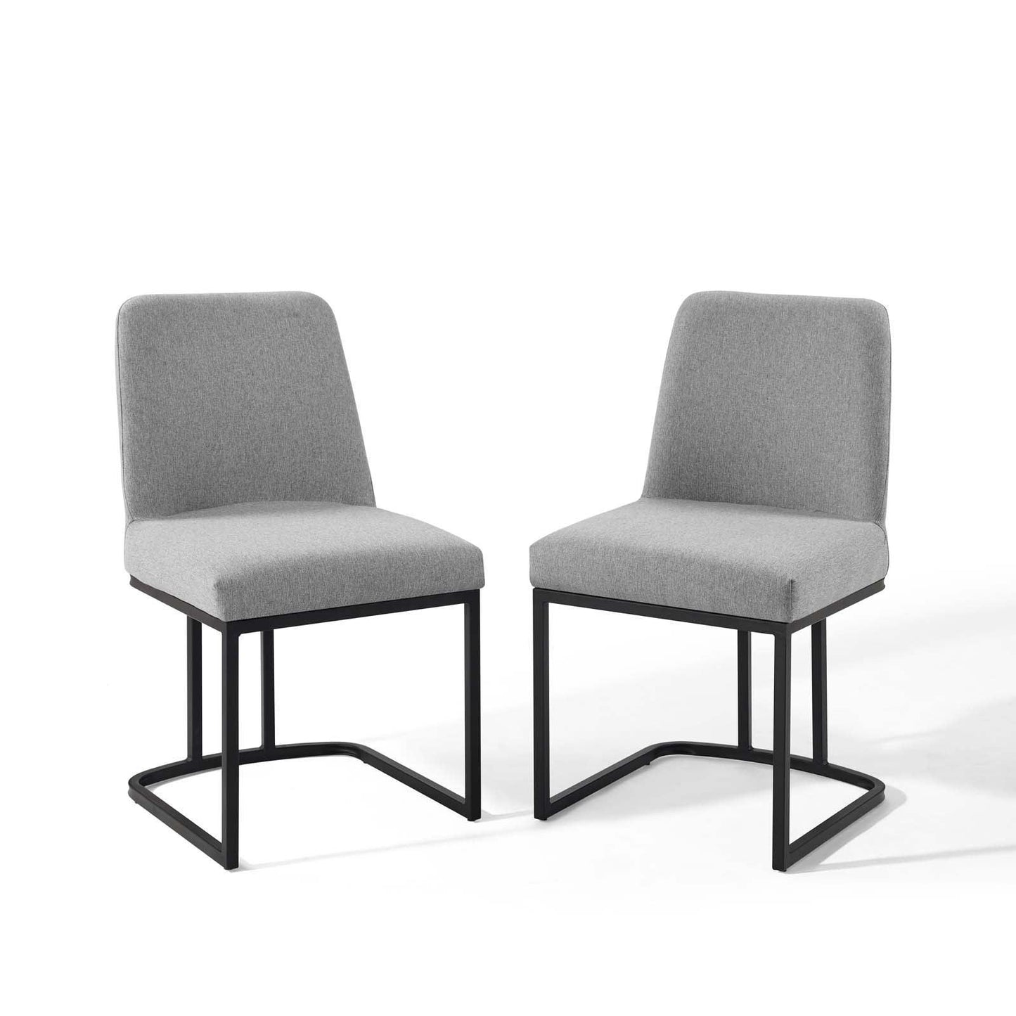 Modway Amplify Sled Base Upholstered Fabric Dining Chairs - Set of 2 FredCo