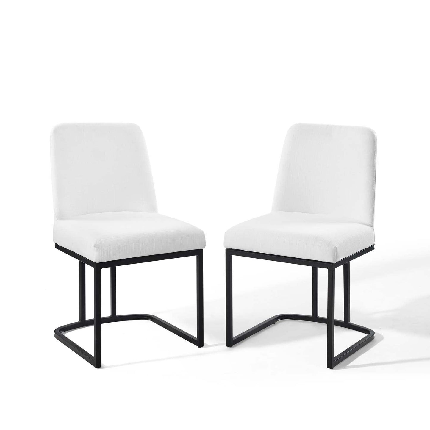 Modway Amplify Sled Base Upholstered Fabric Dining Chairs - Set of 2 FredCo