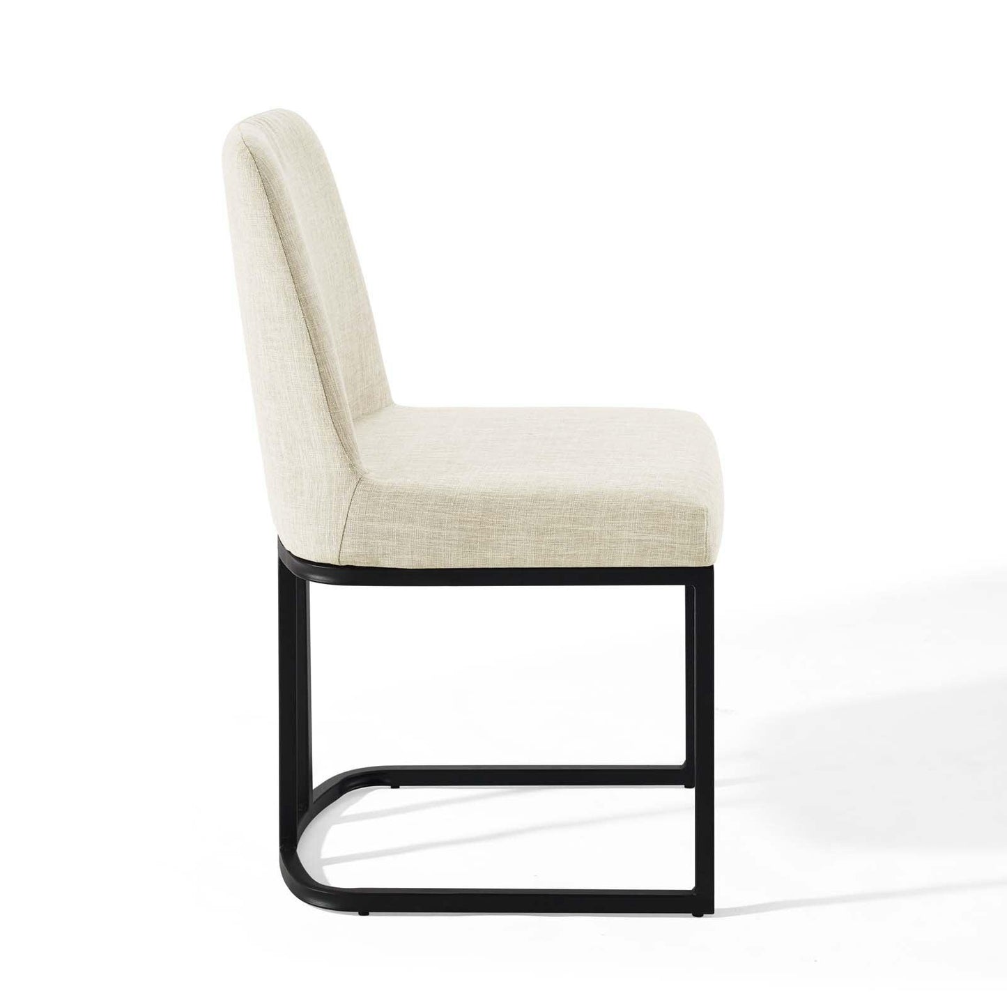 Modway Amplify Sled Base Upholstered Fabric Dining Side Chair FredCo