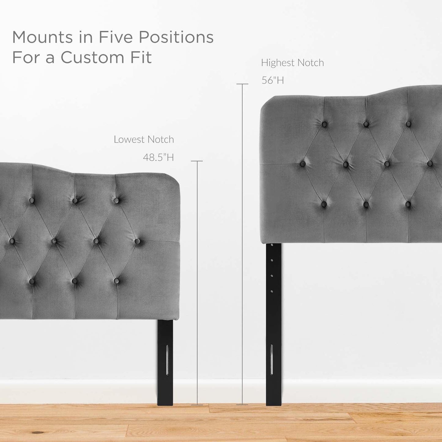 Modway Annabel Queen Diamond Tufted Performance Velvet Headboard FredCo