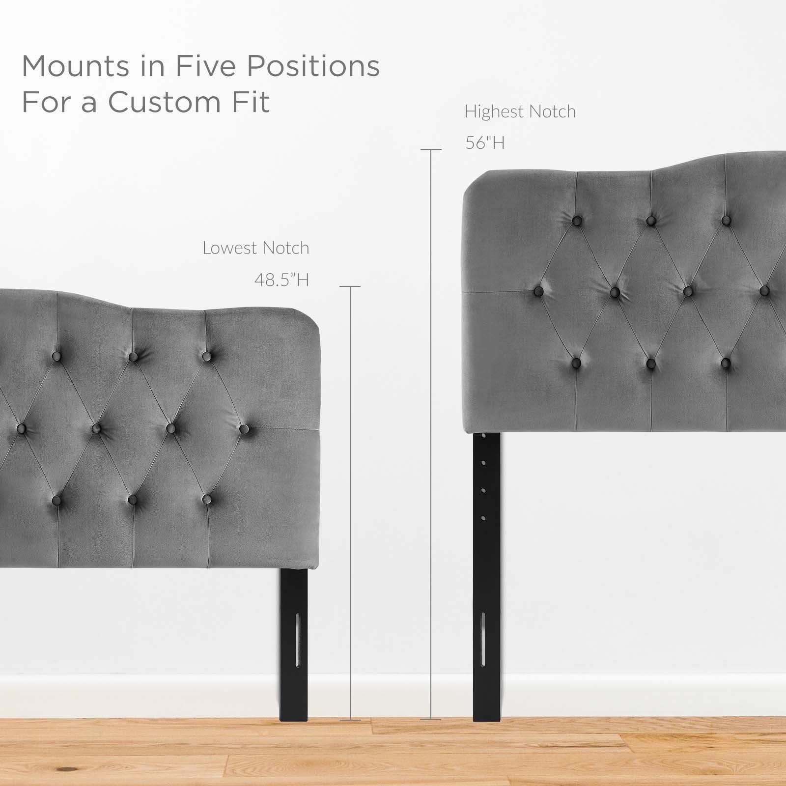 Modway Annabel Queen Diamond Tufted Performance Velvet Headboard FredCo