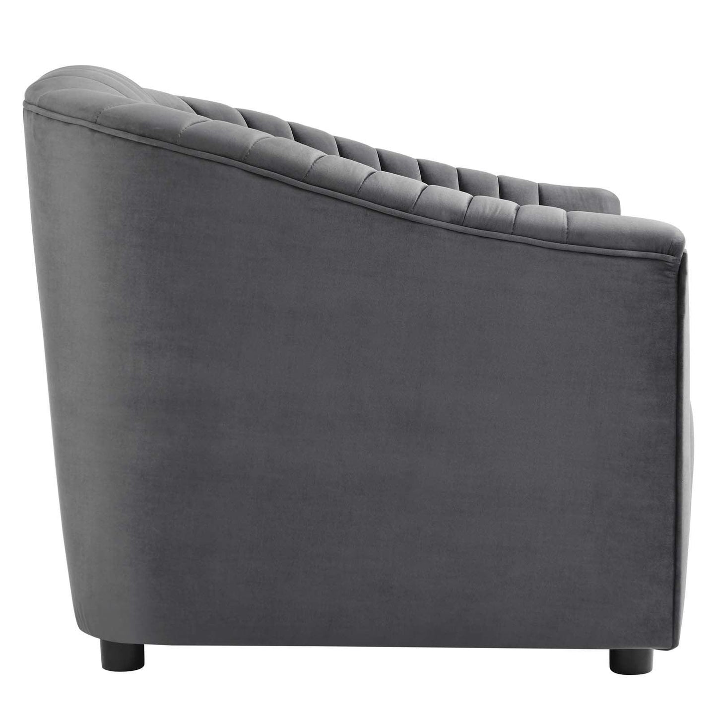 Modway Announce Performance Velvet Channel Tufted Armchair FredCo