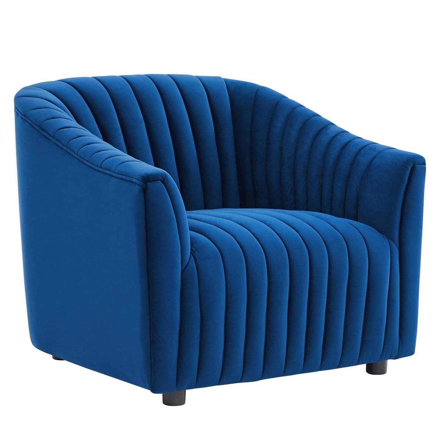 Modway Announce Performance Velvet Channel Tufted Armchair FredCo