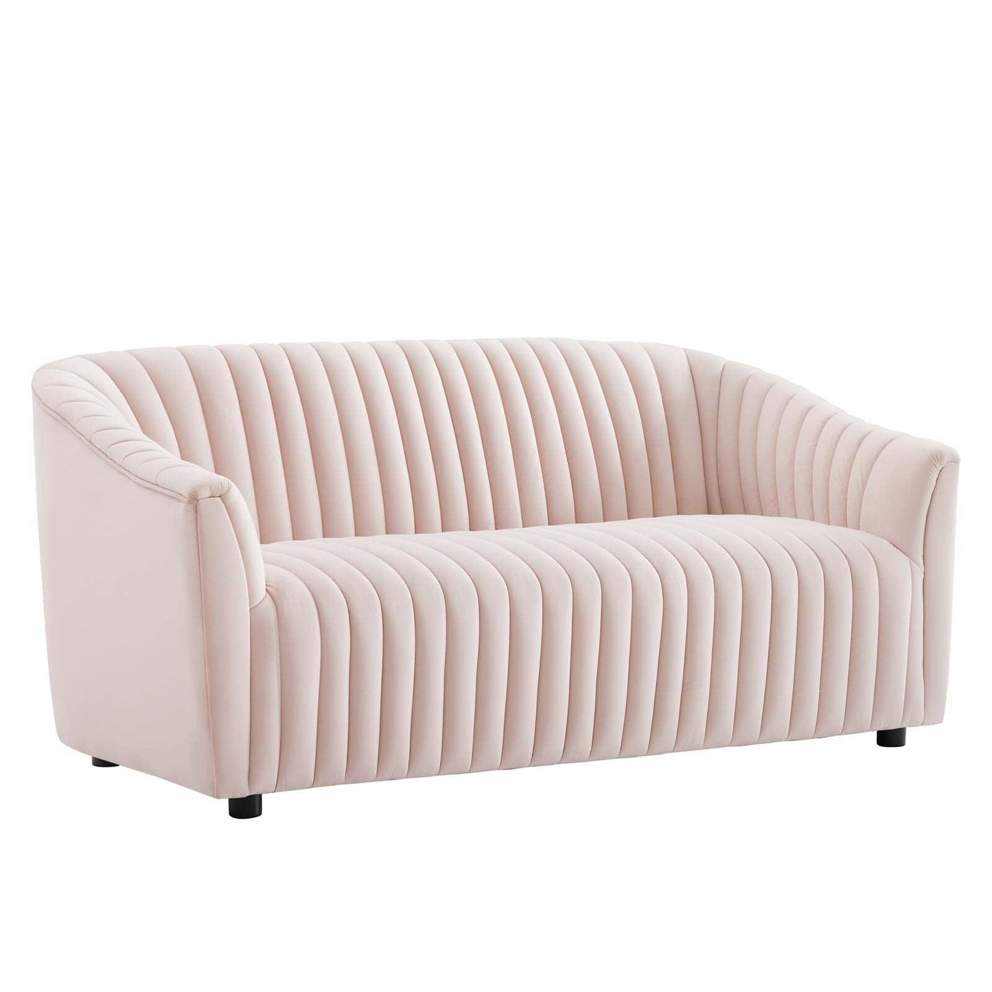 Modway Announce Performance Velvet Channel Tufted Loveseat FredCo