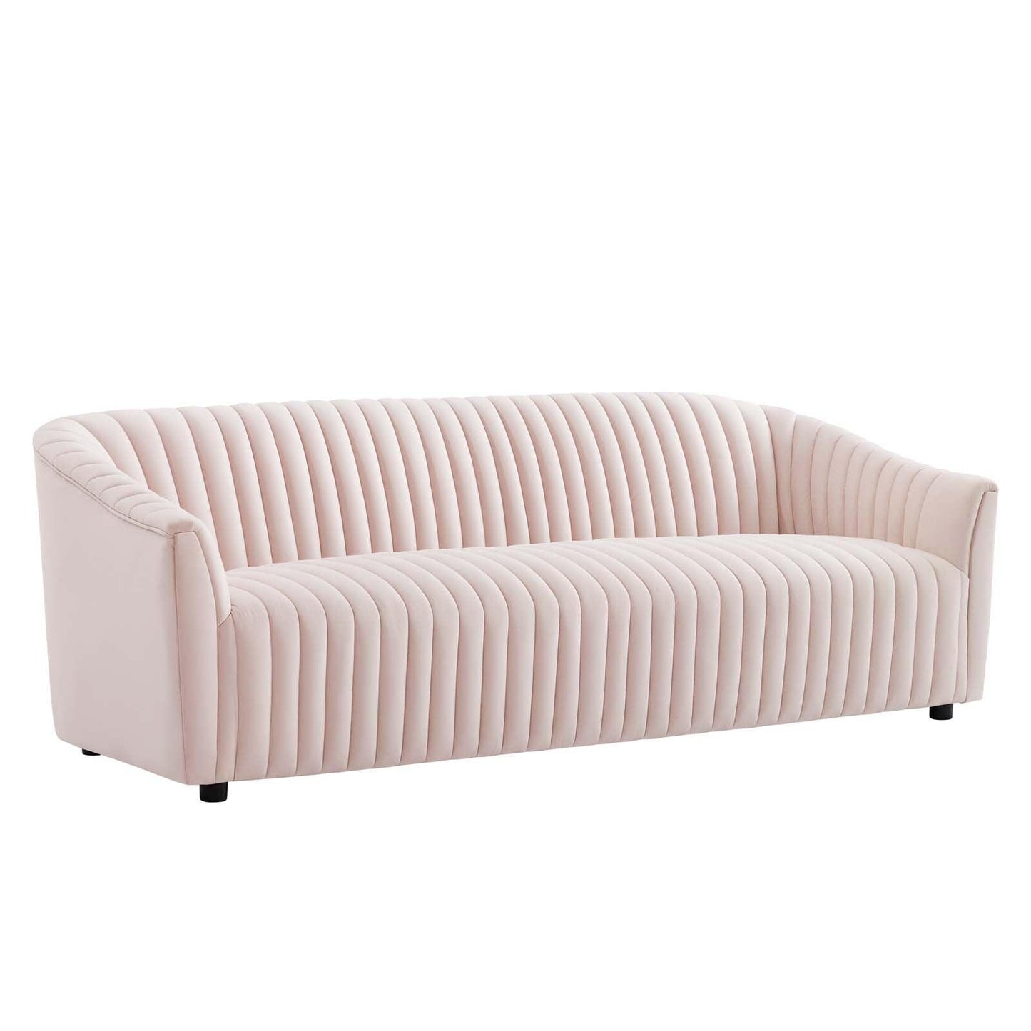 Modway Announce Performance Velvet Channel Tufted Sofa FredCo