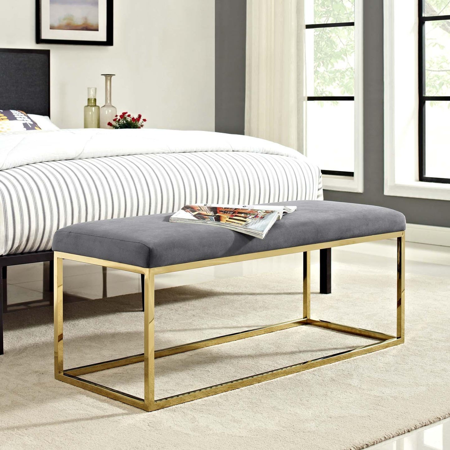 Modway Anticipate Fabric Bench FredCo