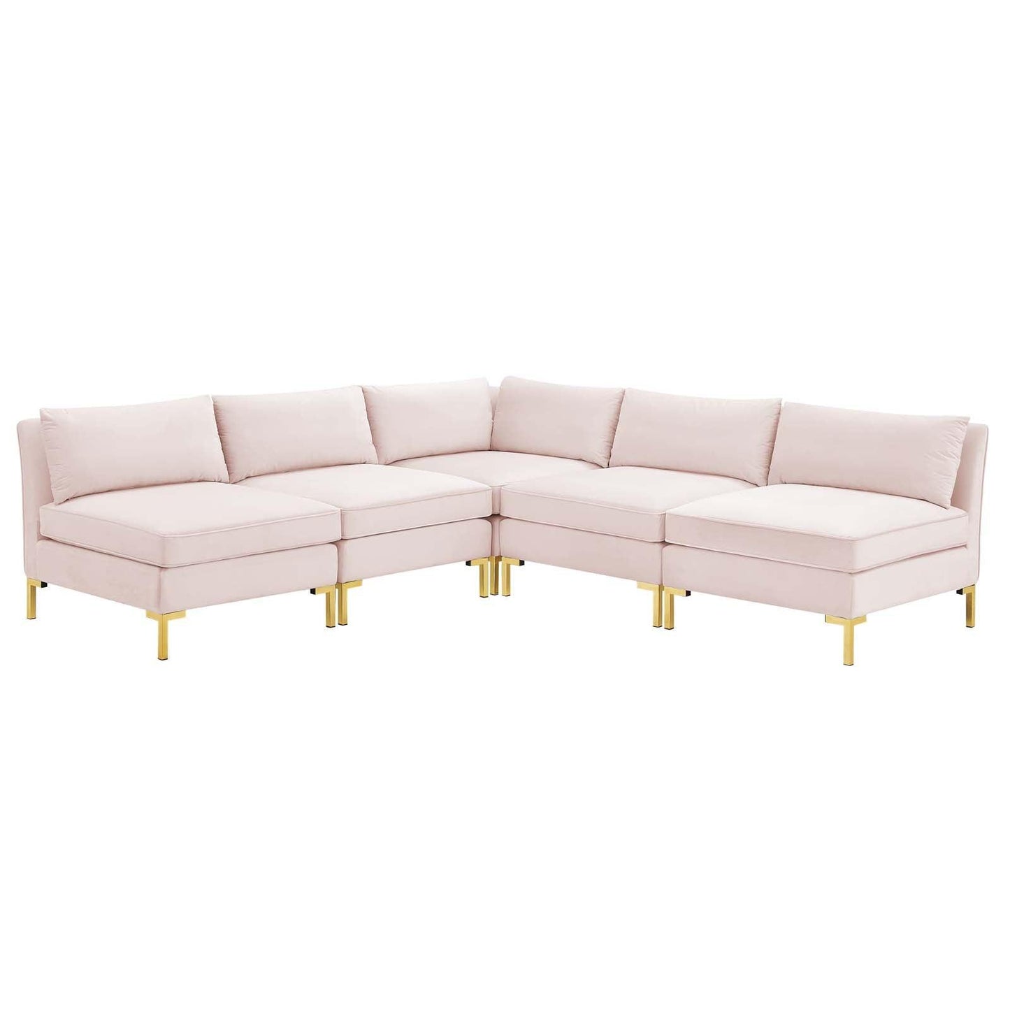Modway Ardent 5-Piece Performance Velvet Sectional Sofa, EEI-4276 FredCo