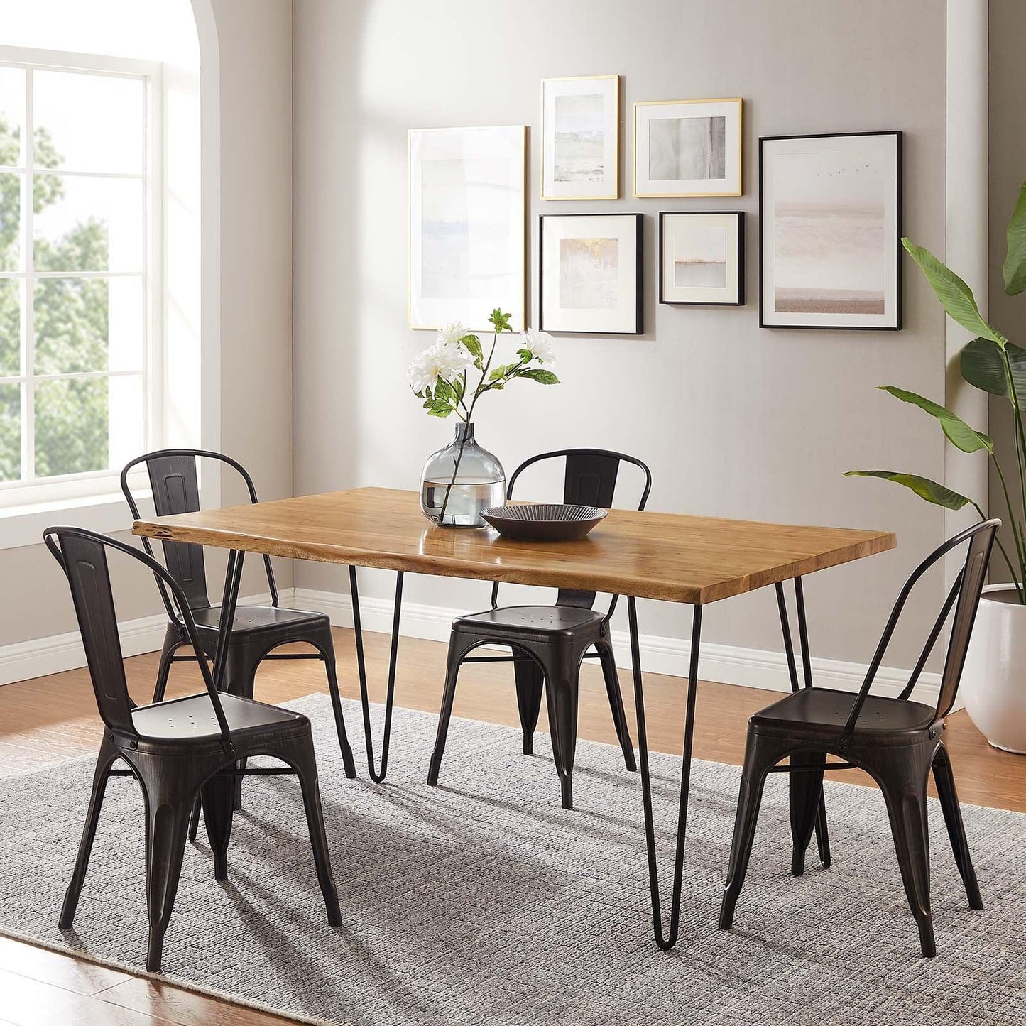 Modway Ardor 60" Live Edge Acacia Wood Acacia Wood Dining Table, EEI-6059 FredCo