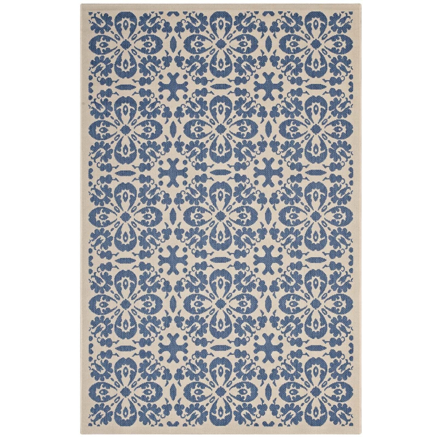 Modway Ariana Vintage Floral Trellis Indoor and Outdoor Area Rug FredCo