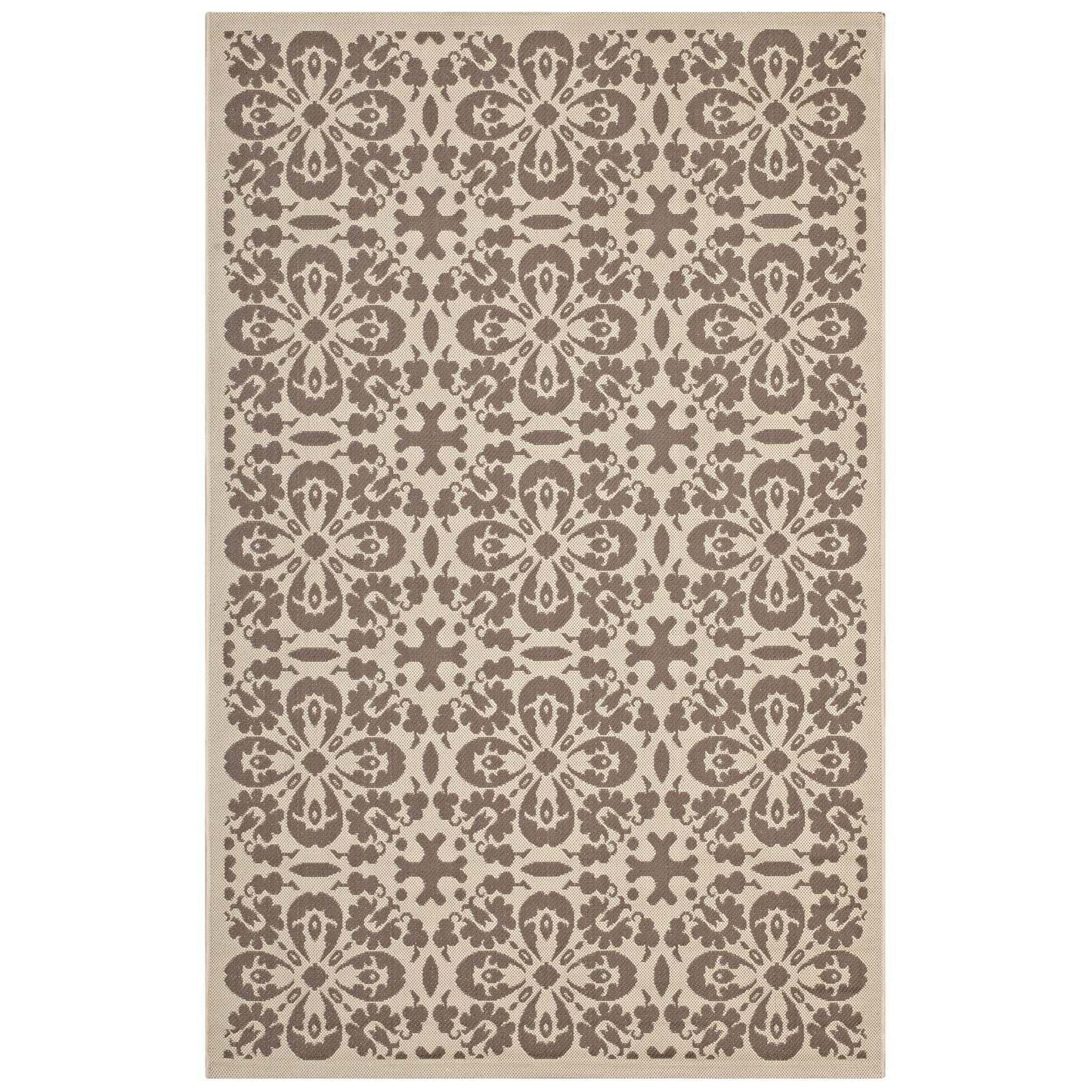 Modway Ariana Vintage Floral Trellis Indoor and Outdoor Area Rug FredCo