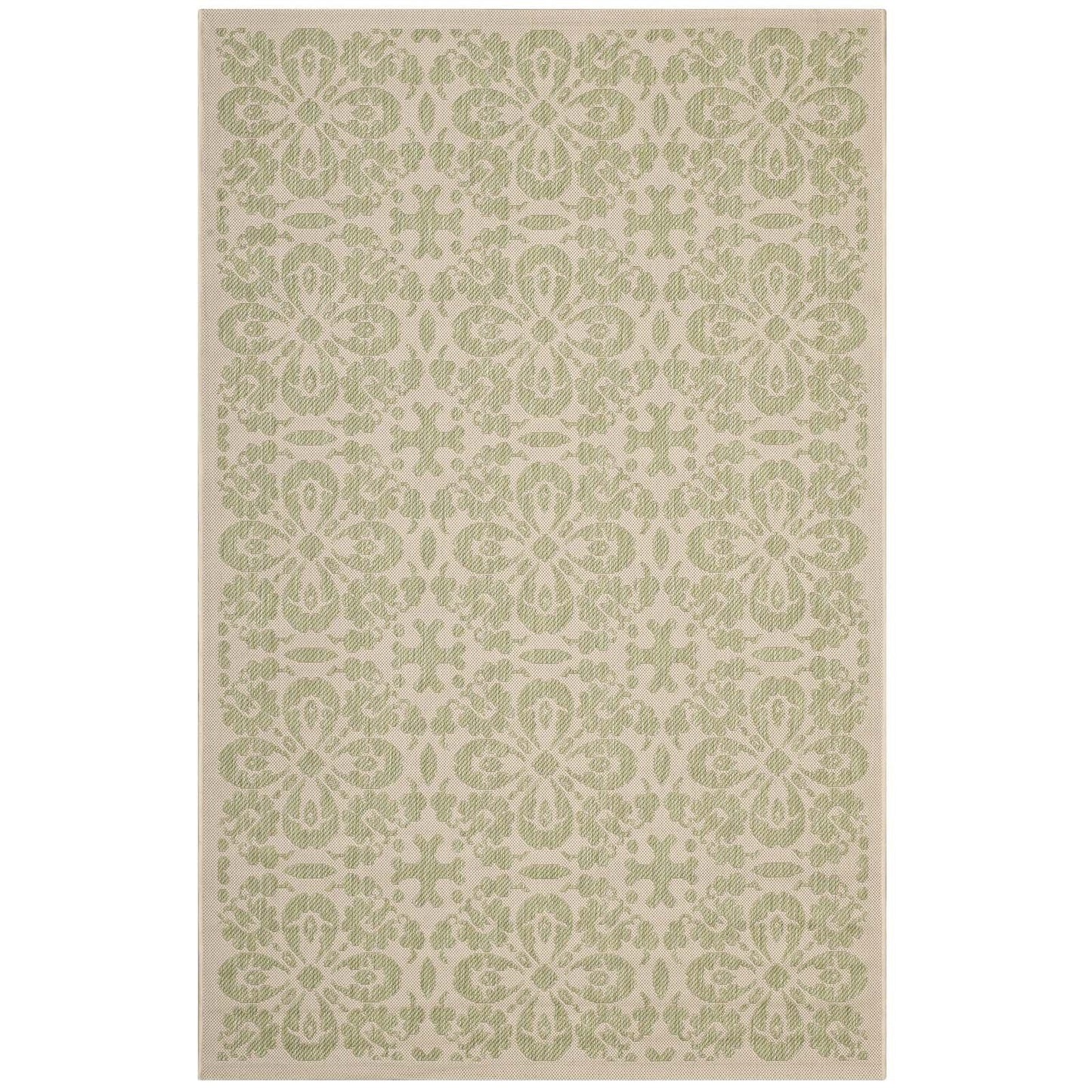 Modway Ariana Vintage Floral Trellis Indoor and Outdoor Area Rug FredCo
