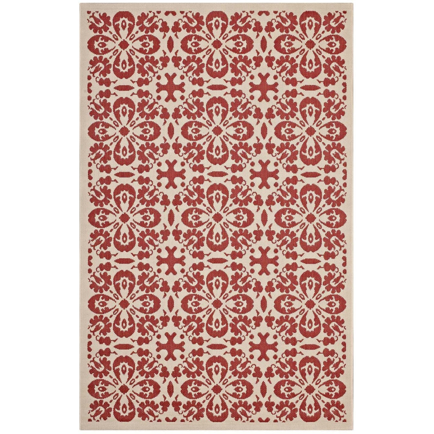 Modway Ariana Vintage Floral Trellis Indoor and Outdoor Area Rug FredCo