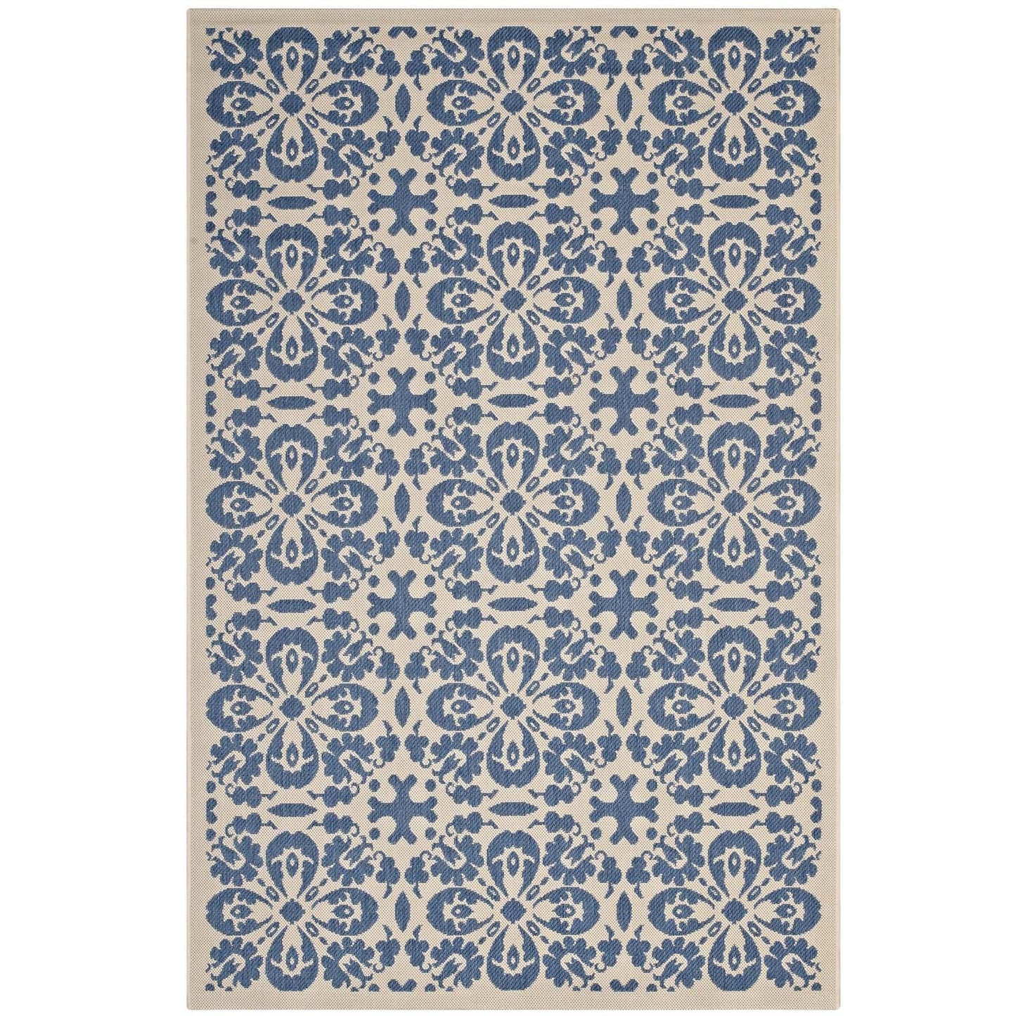 Modway Ariana Vintage Floral Trellis Indoor and Outdoor Area Rug FredCo