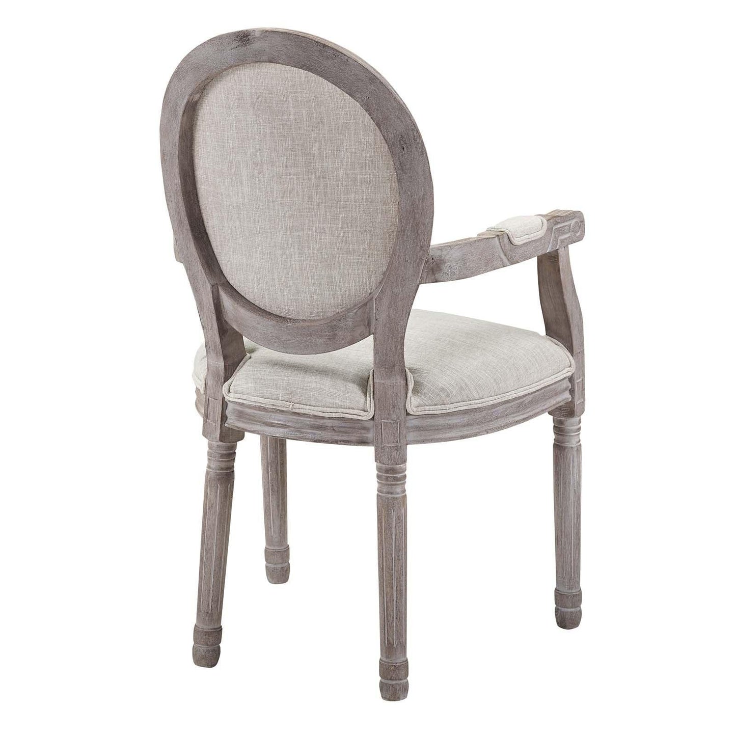 Modway Arise Vintage French Upholstered Fabric Dining Armchair Set of 2 FredCo