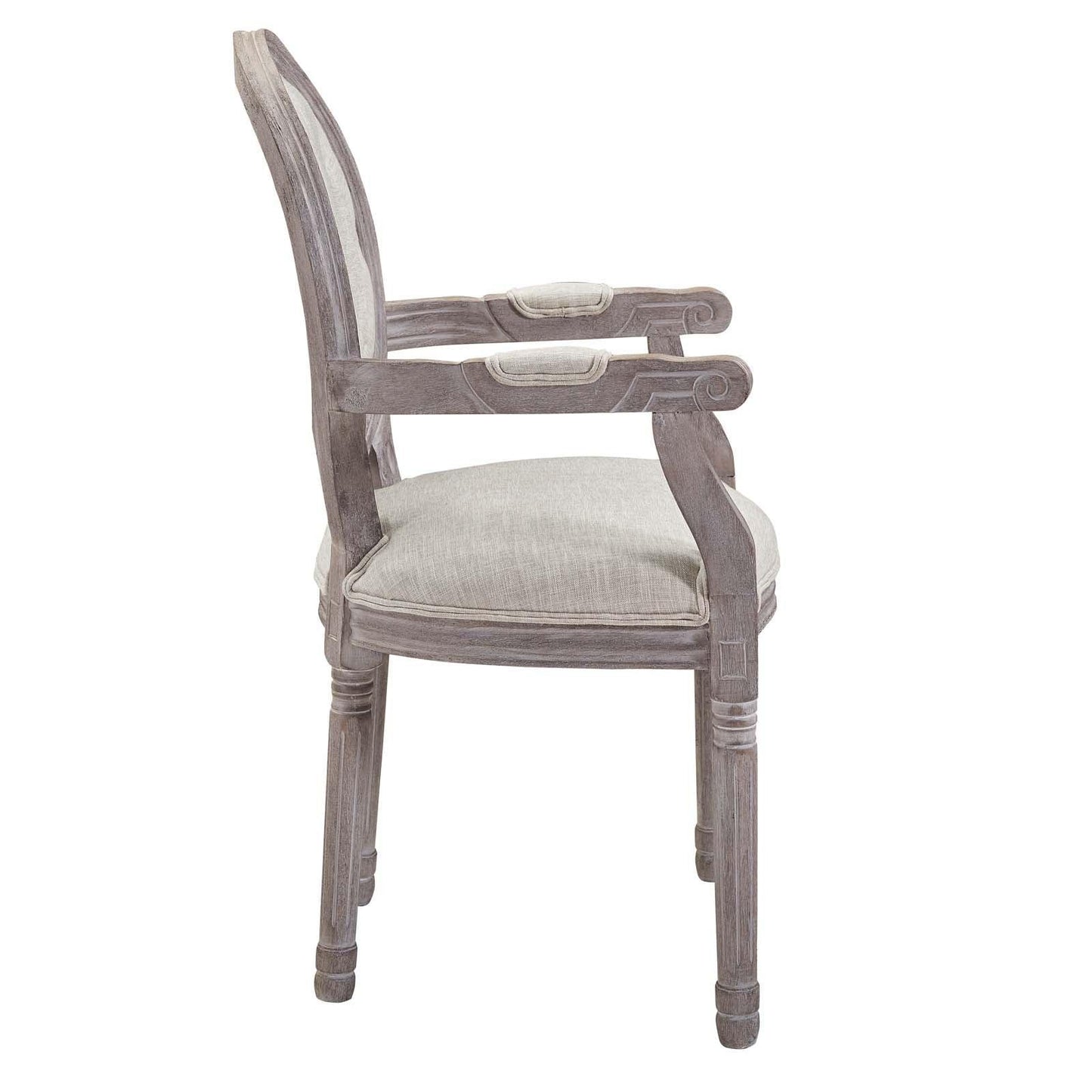 Modway Arise Vintage French Upholstered Fabric Dining Armchair Set of 2 FredCo