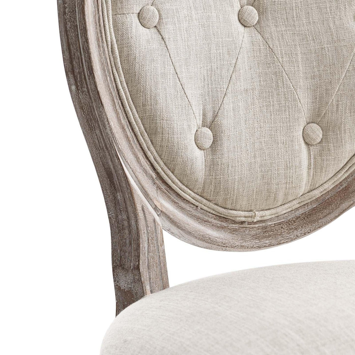 Modway Arise Vintage French Upholstered Fabric Dining Side Chair FredCo