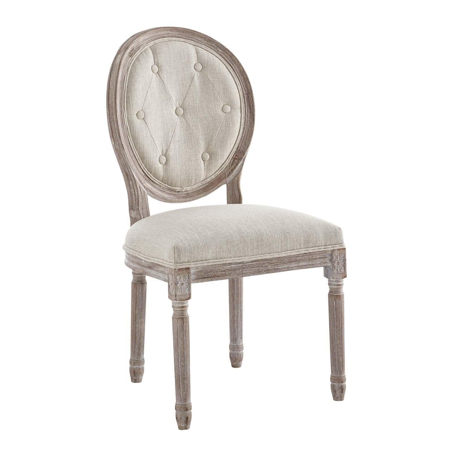 Modway Arise Vintage French Upholstered Fabric Dining Side Chair FredCo