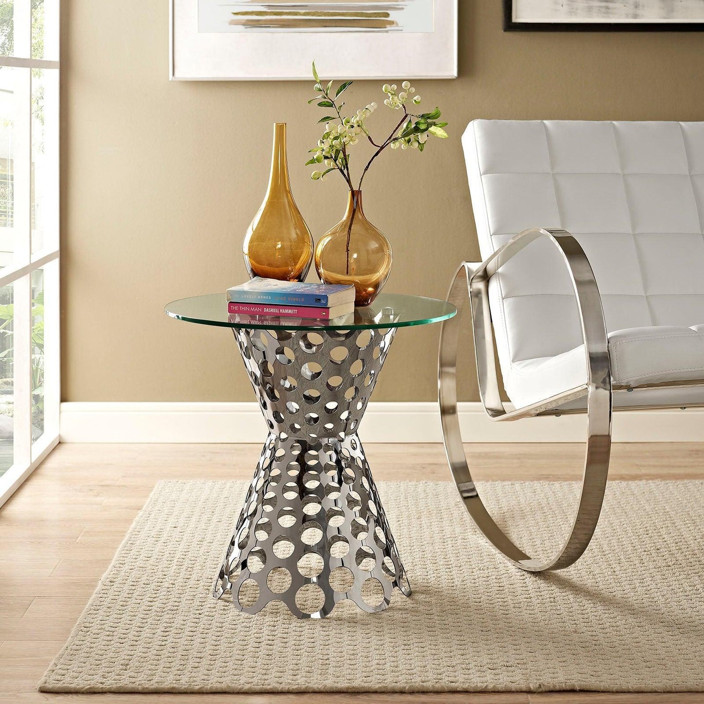Modway Arrange Glass Top Side Table FredCo