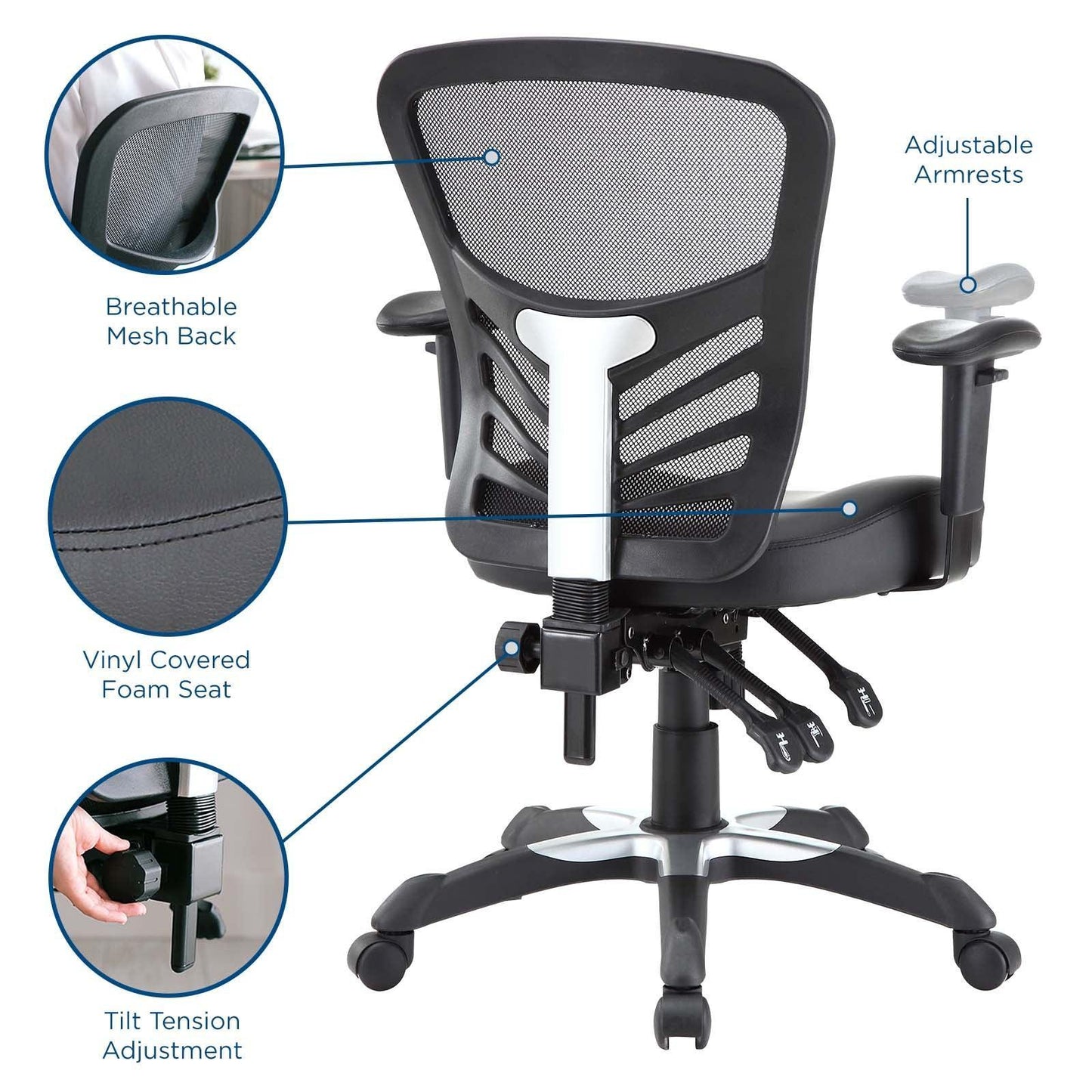Modway Articulate Vinyl Office Chair FredCo