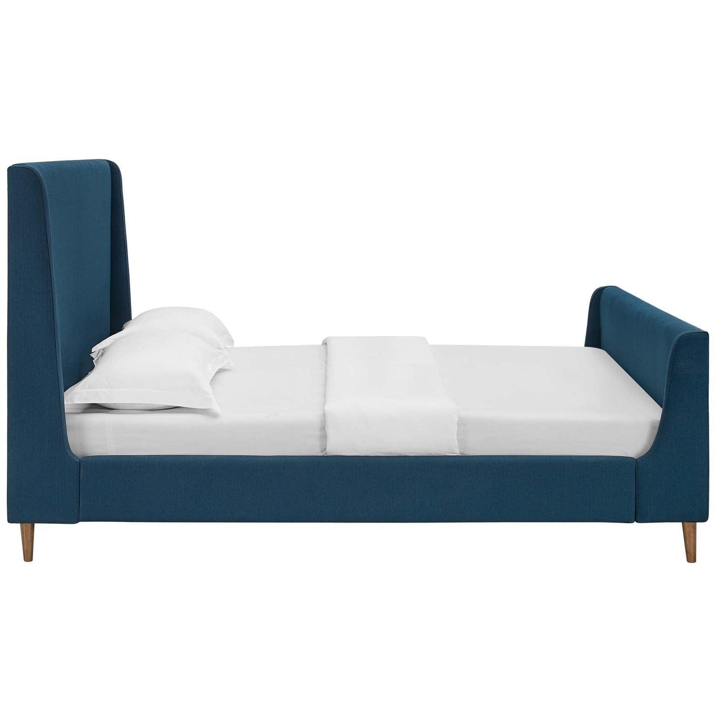 Modway Aubree Queen Upholstered Fabric Sleigh Platform Bed FredCo