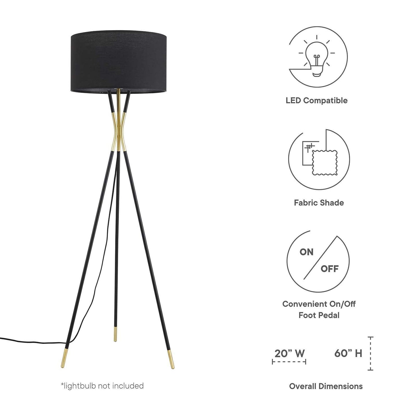 Modway Audrey Standing Floor Lamp FredCo