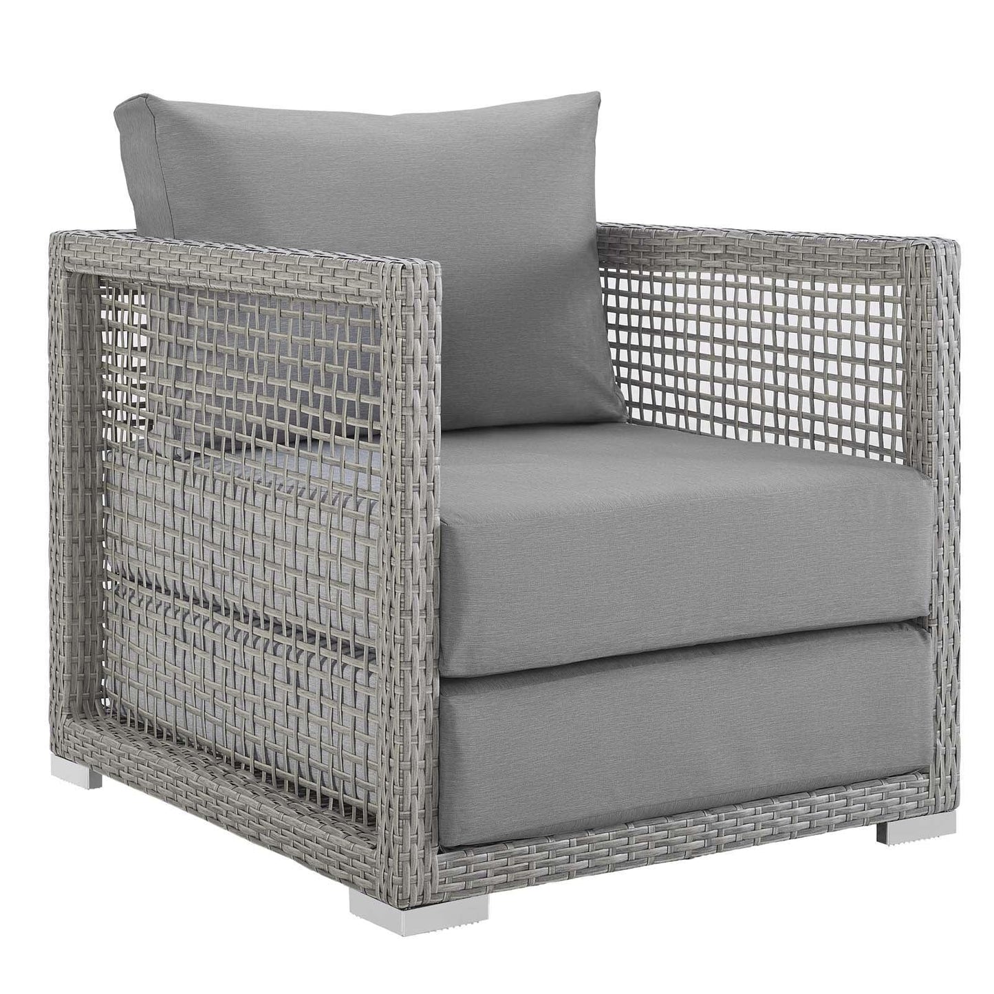 Modway Aura 3 Piece Outdoor Patio Wicker Rattan Set FredCo