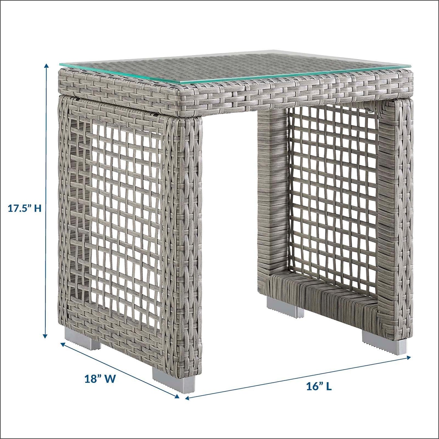 Modway Aura Outdoor Patio Wicker Rattan Side Table FredCo