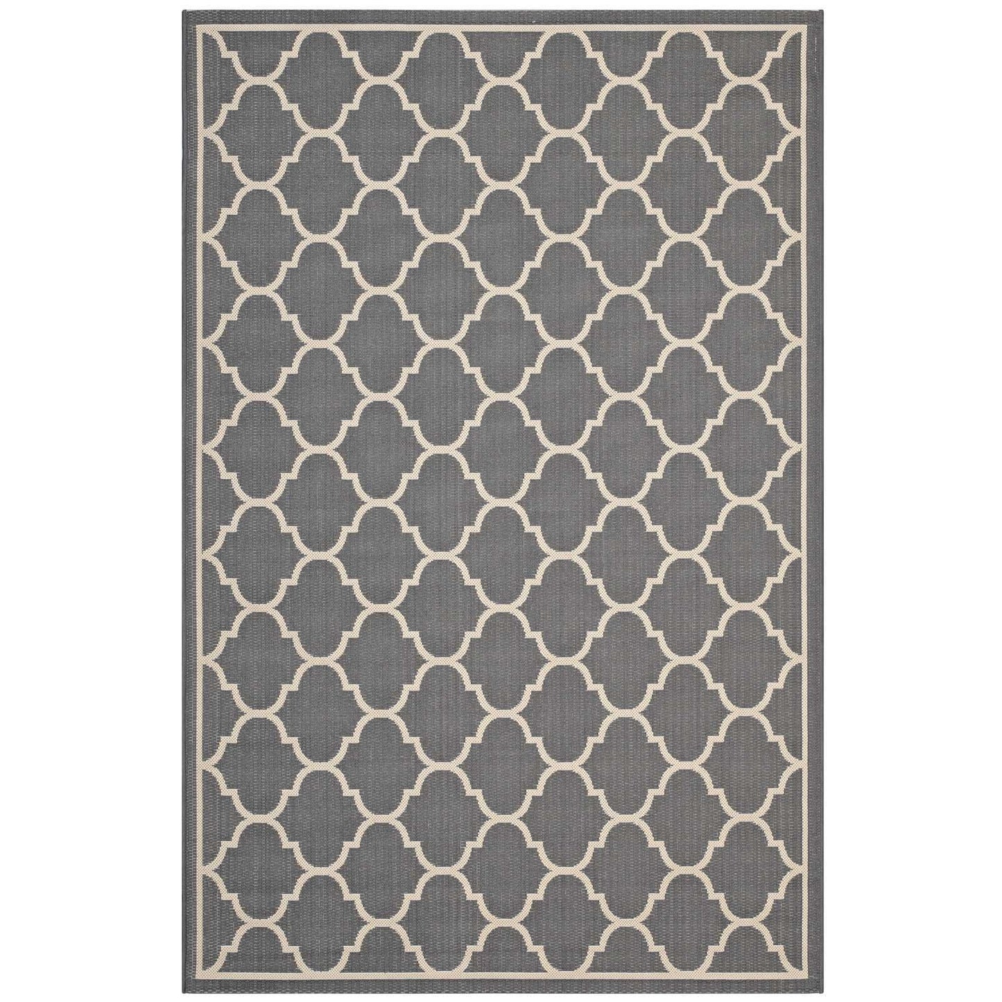 Modway Avena Moroccan Quatrefoil Trellis Indoor and Outdoor Area Rug FredCo