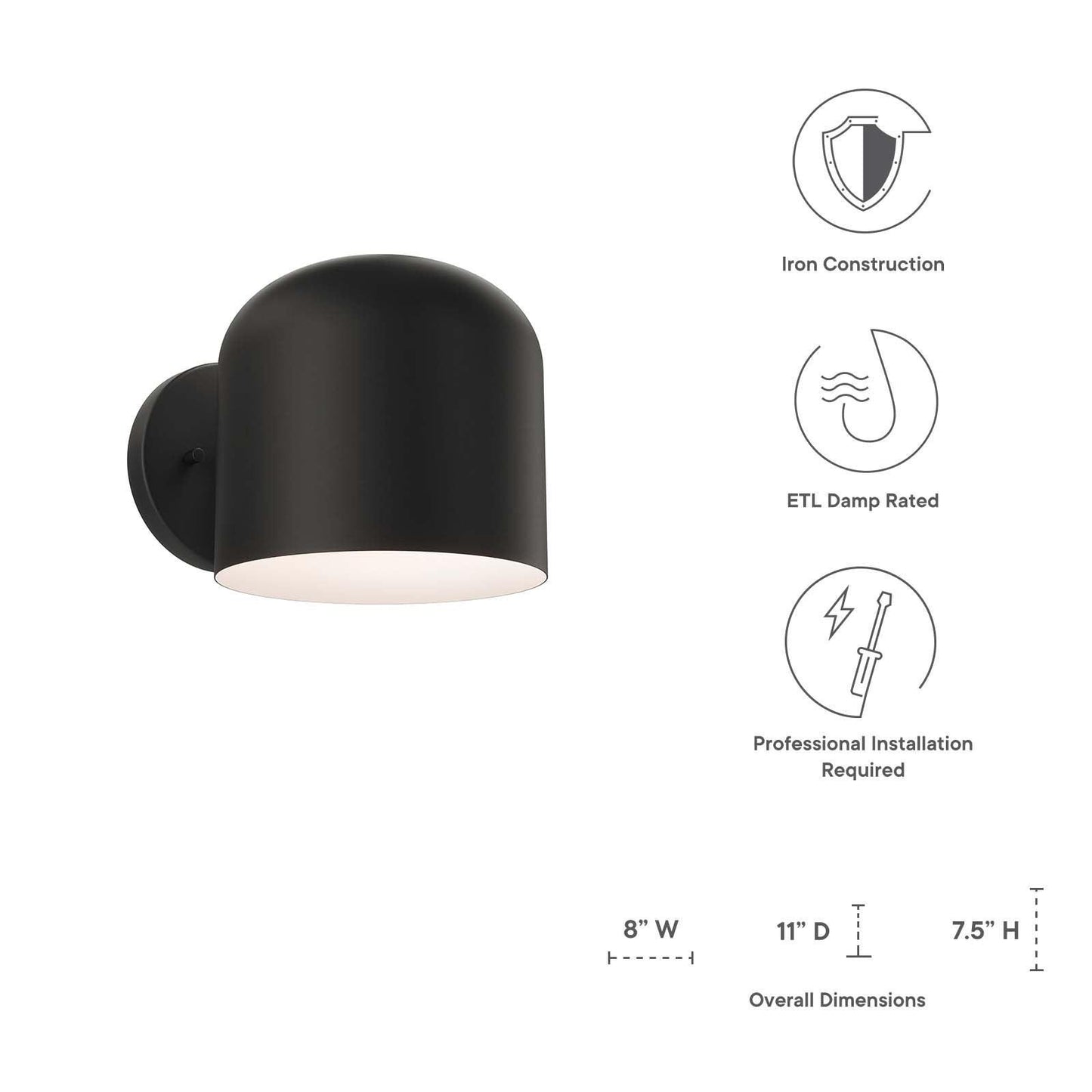 Modway Avenue 1-Light Wall Sconce FredCo