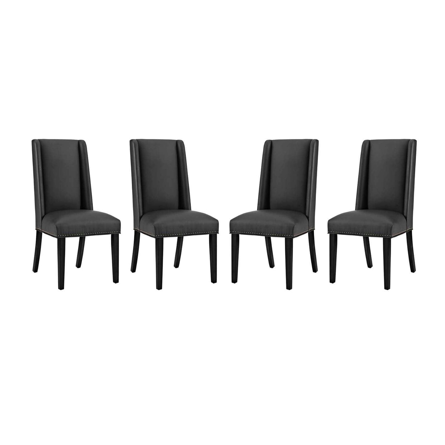 Modway Baron Dining Chair Vinyl Set of 4 FredCo