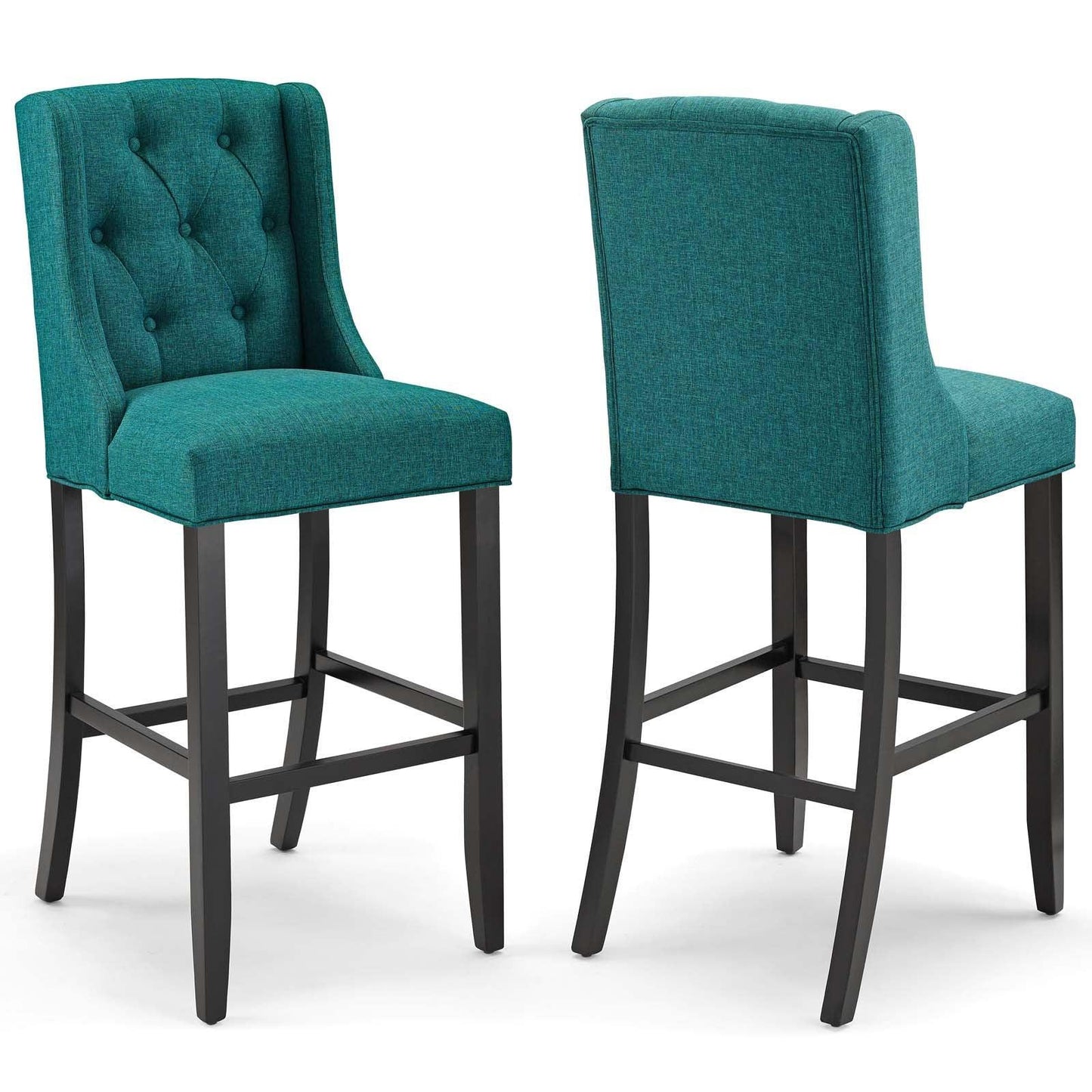 Modway Baronet Bar Stool Upholstered Fabric Set of 2 FredCo