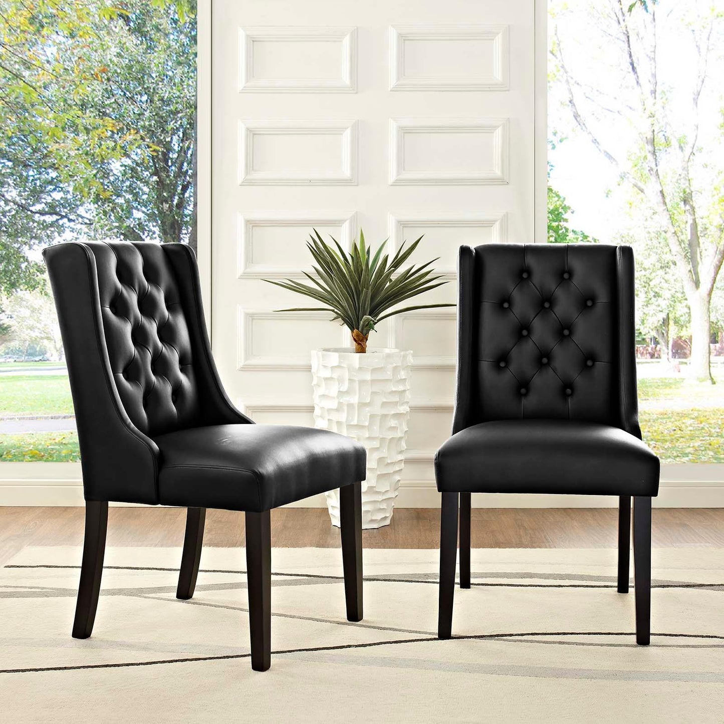 Modway Baronet Dining Chair Vinyl Set of 2, EEI-3950 FredCo